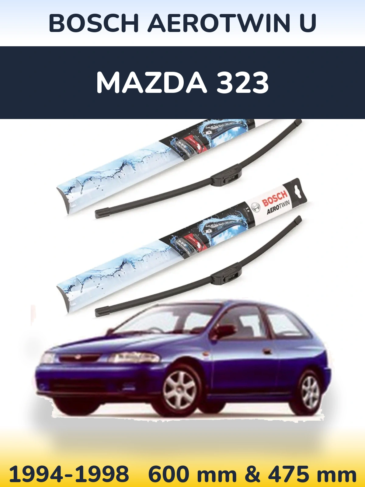 Torkarblad BOSCH AeroTwin U för Mazda 323