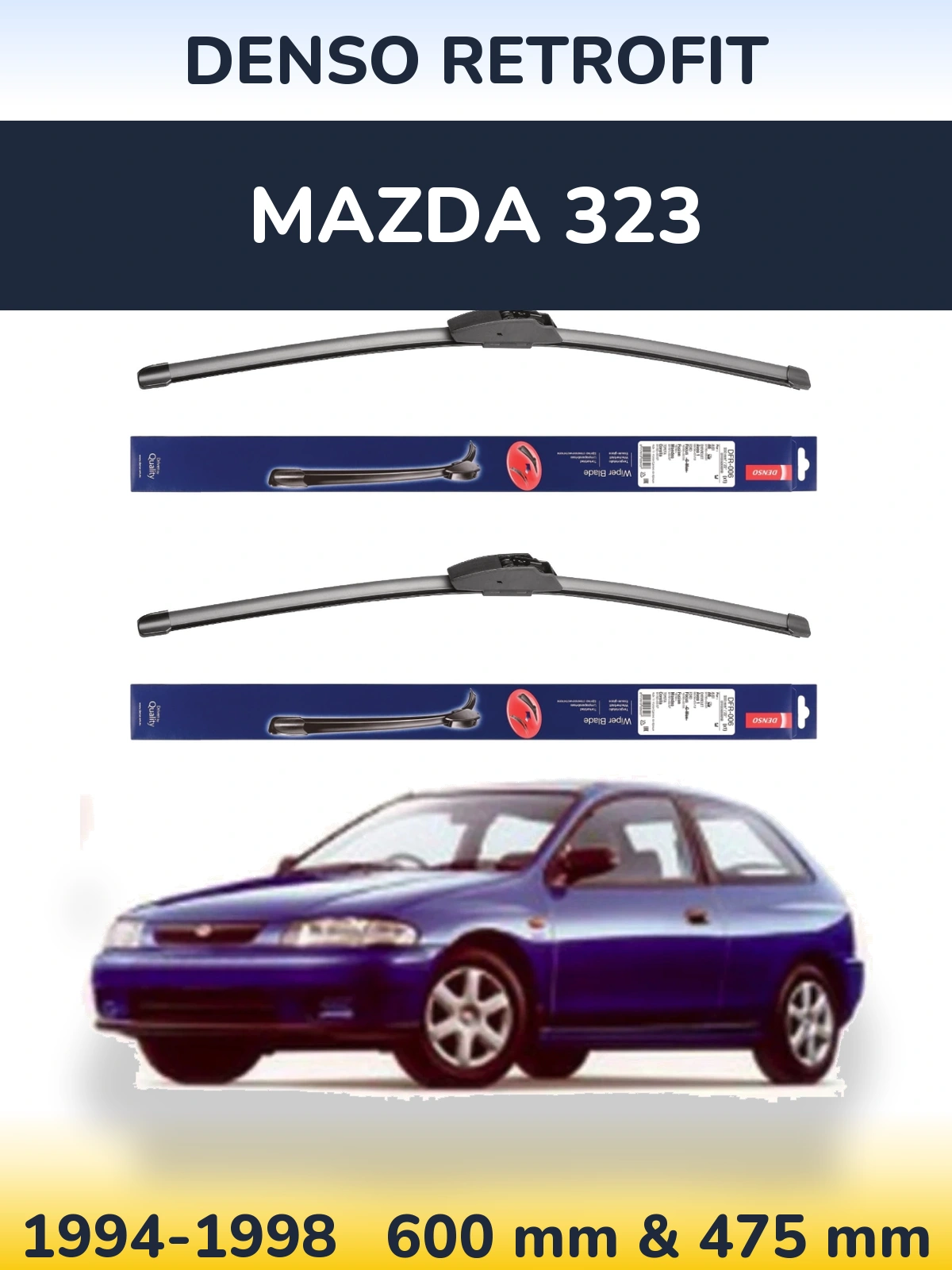 Torkarblad Denso Retrofit för Mazda 323