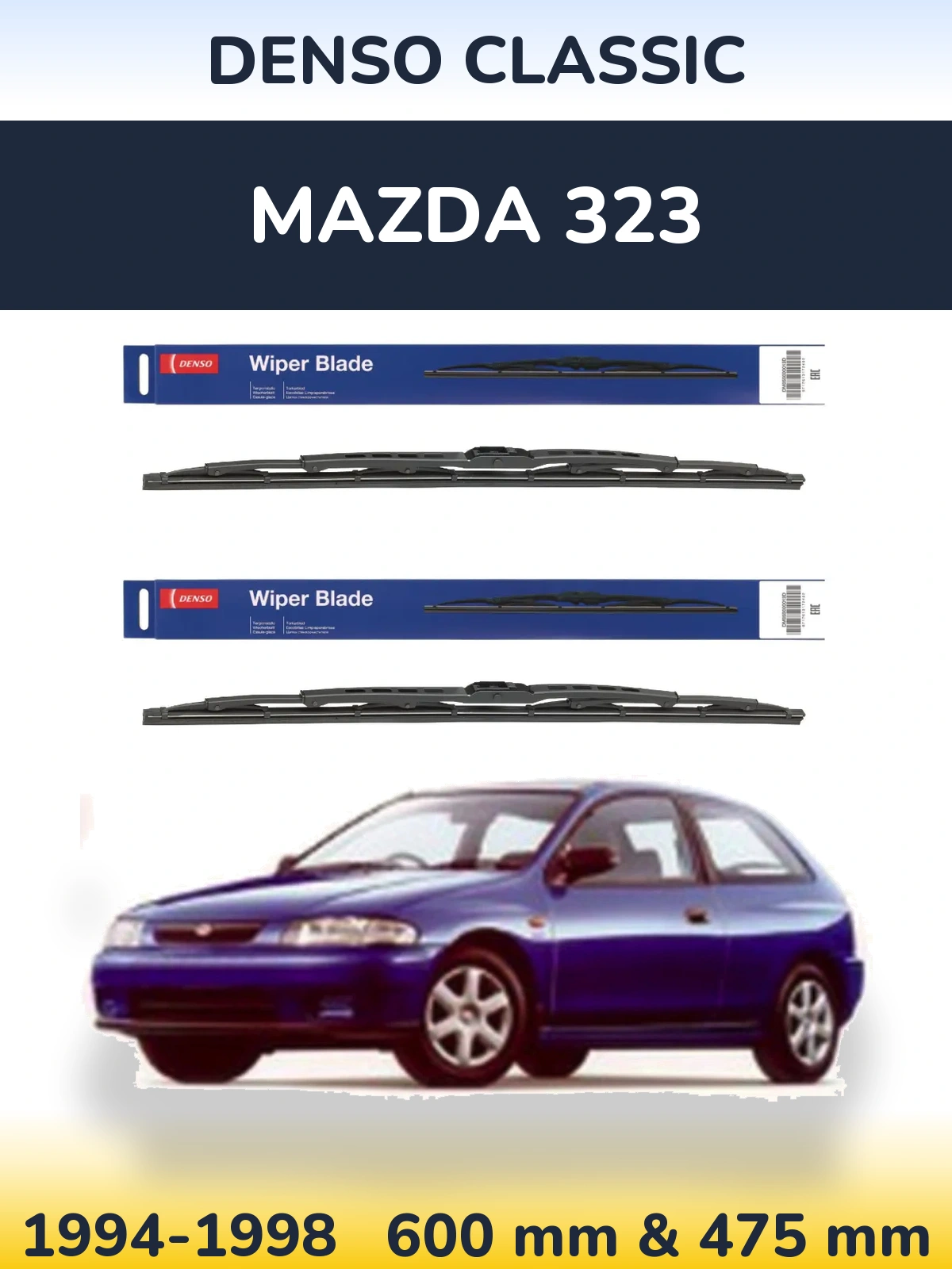Torkarblad Denso Classic för Mazda 323