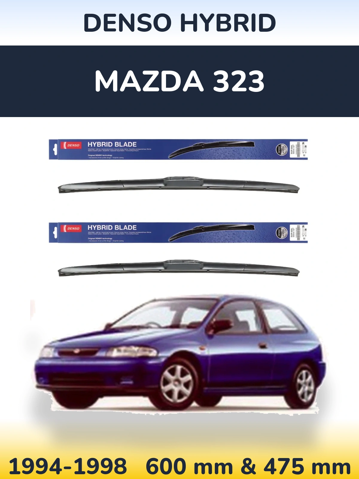 Torkarblad Denso Hybrid för Mazda 323