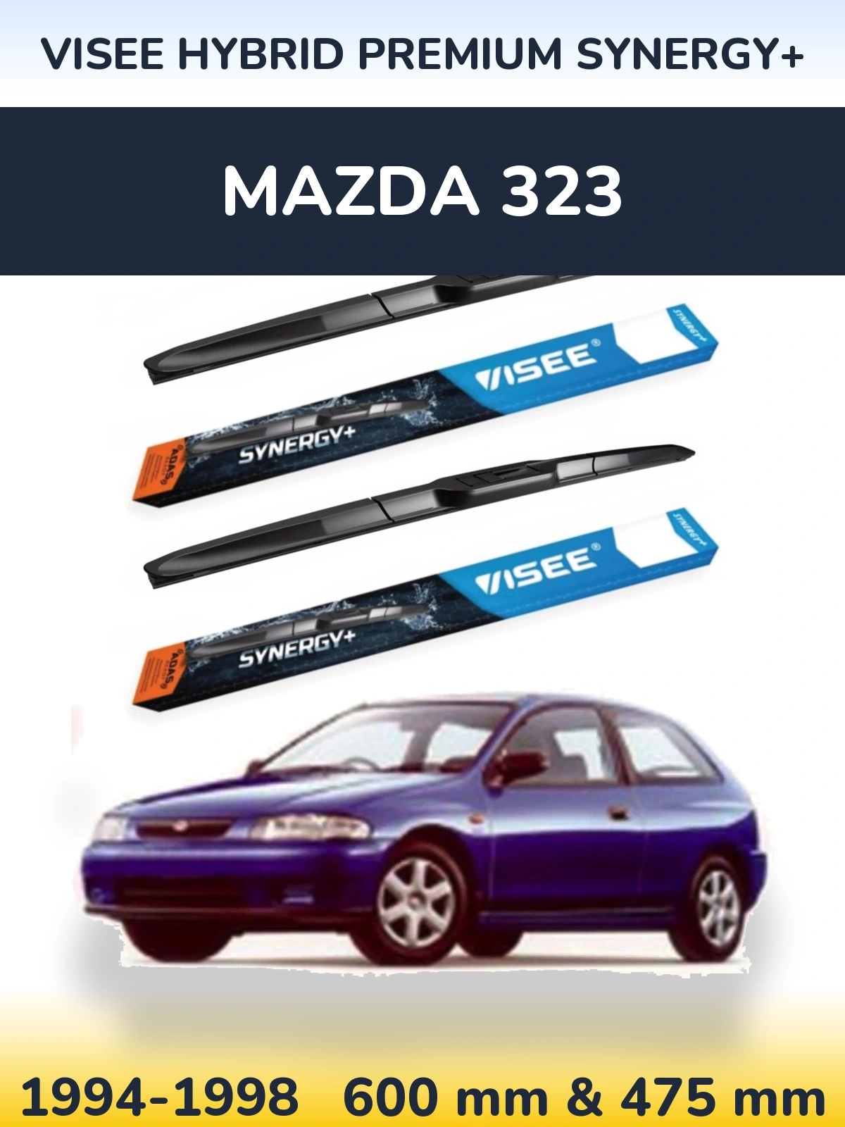 Torkarblad VISEE HYBRID PREMIUM SYNERGY+ för Mazda 323