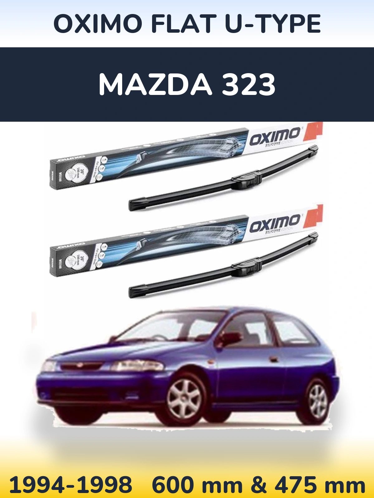 Torkarblad Oximo Flat U-type för Mazda 323