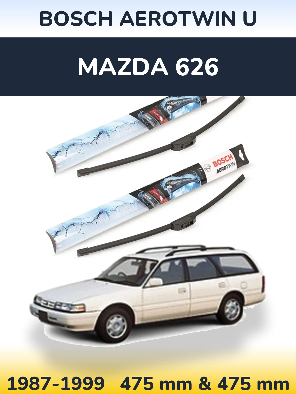 Torkarblad BOSCH AeroTwin U för Mazda 626