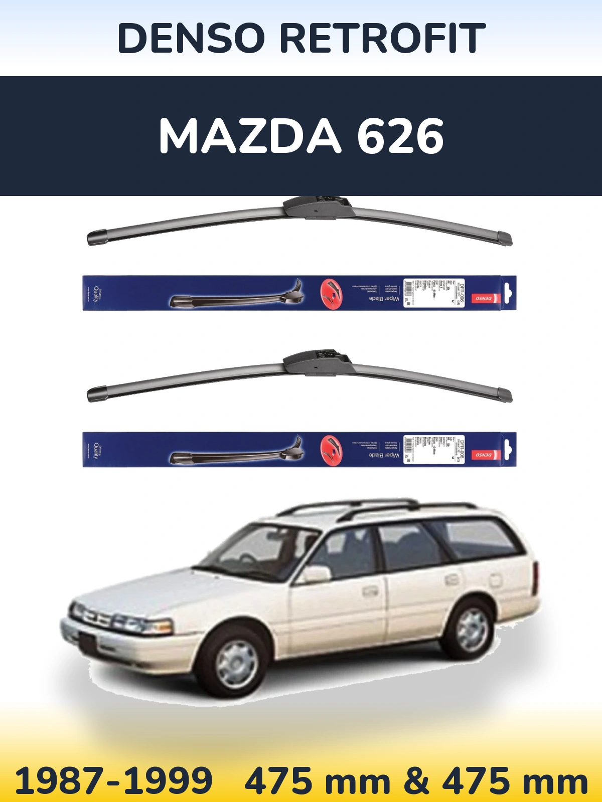 Torkarblad Denso Retrofit för Mazda 626