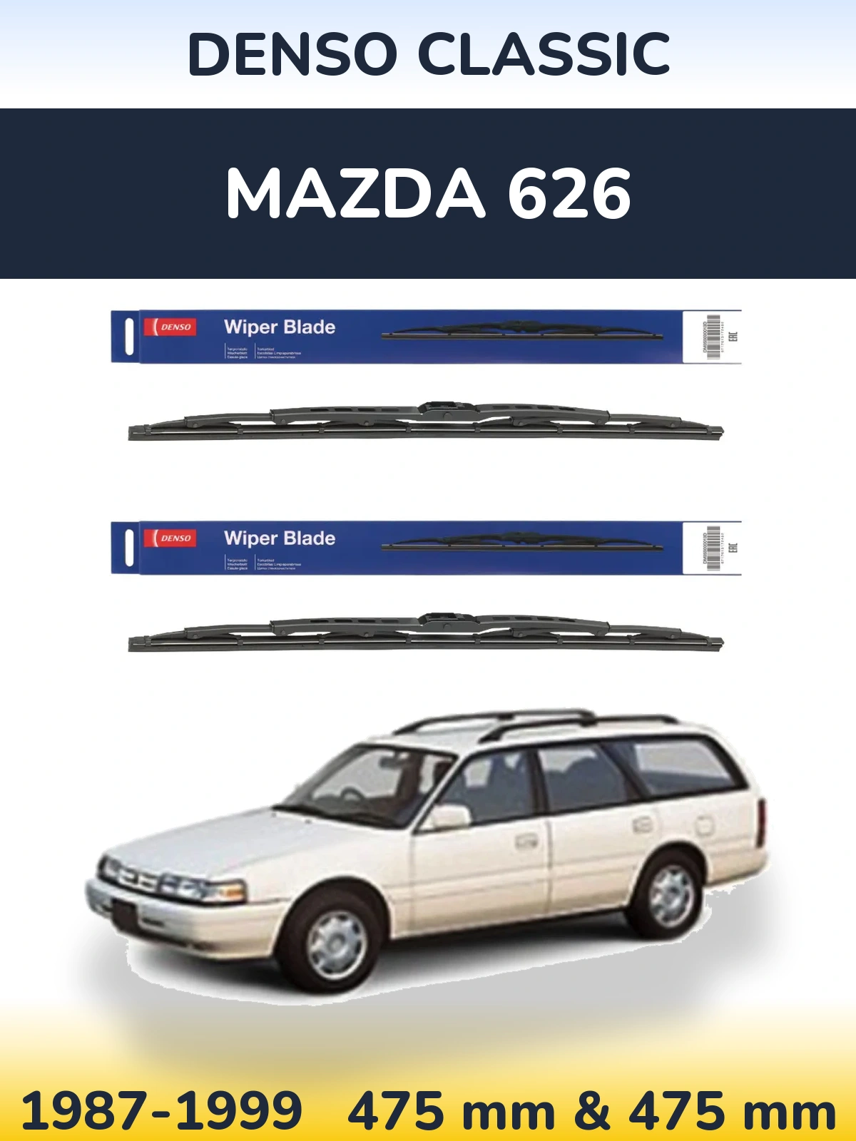 Torkarblad Denso Classic för Mazda 626