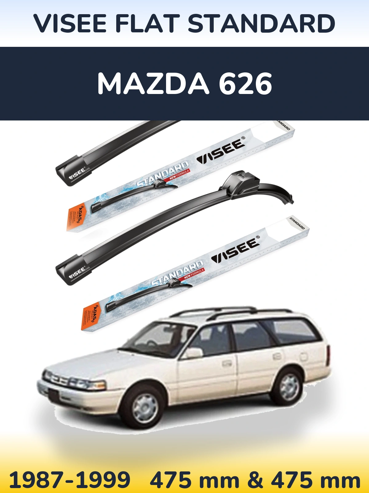 Torkarblad VISEE FLAT STANDARD för Mazda 626