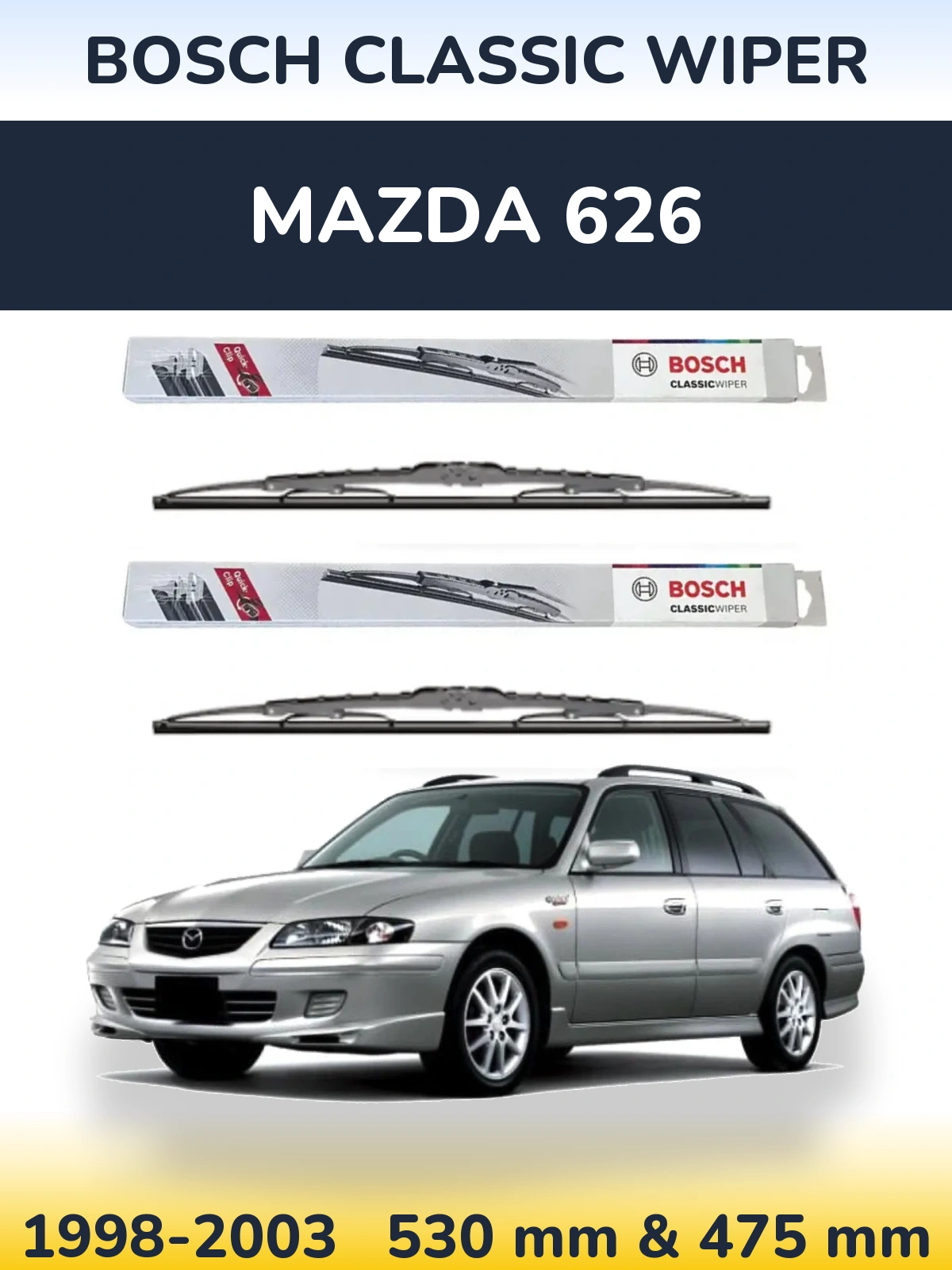 Torkarblad BOSCH Classic Wiper för Mazda 626