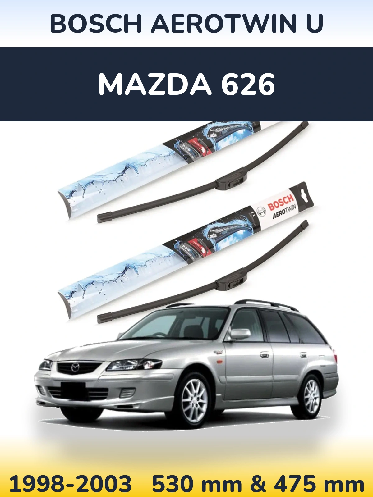 Torkarblad BOSCH AeroTwin U för Mazda 626