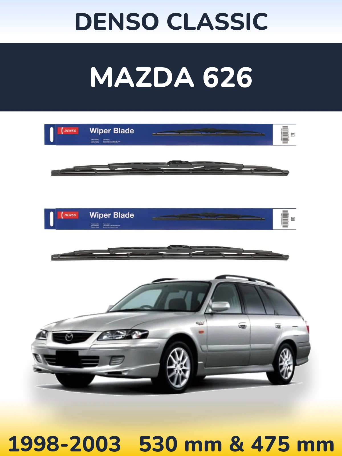 Torkarblad Denso Classic för Mazda 626
