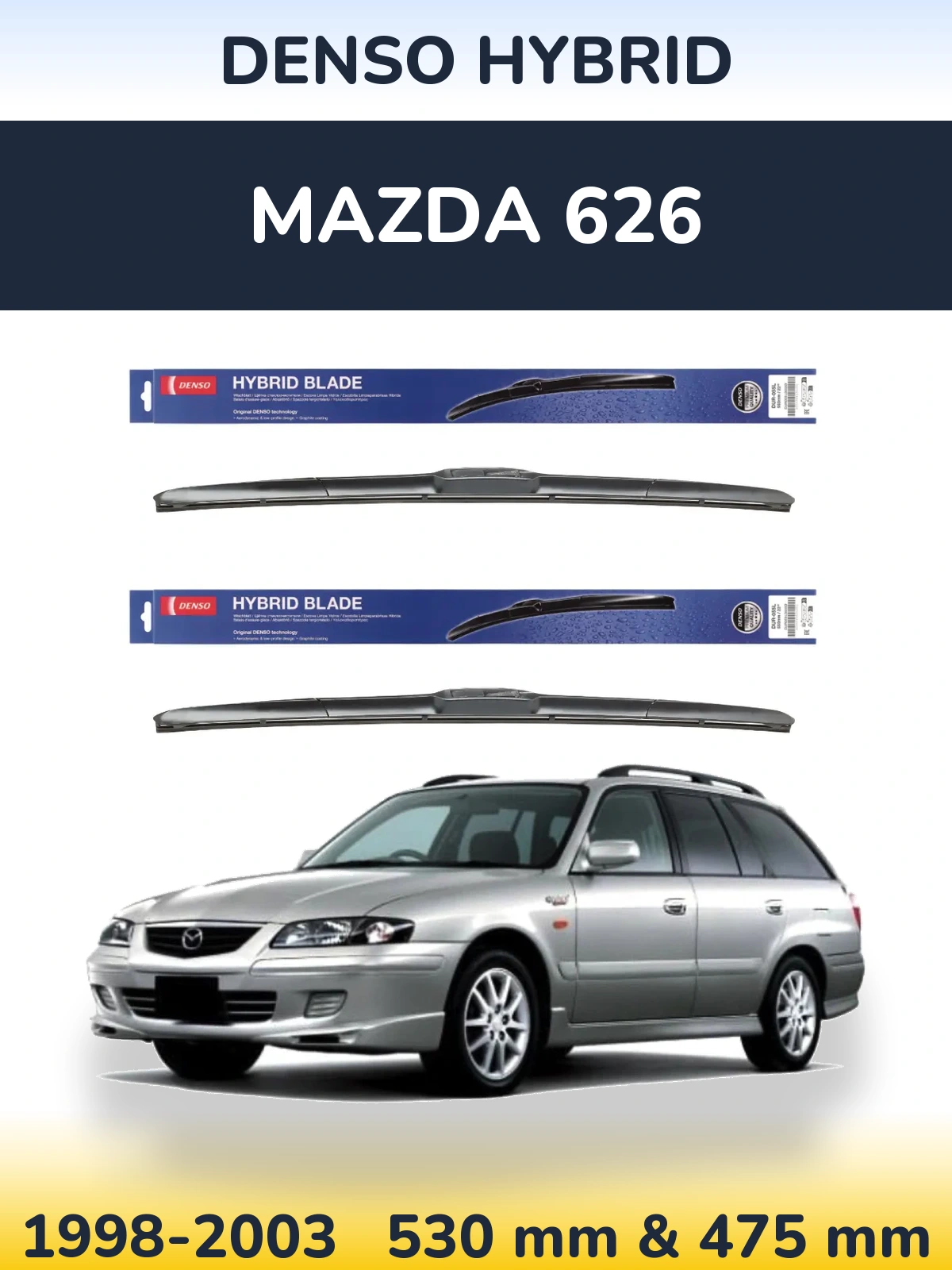 Torkarblad Denso Hybrid för Mazda 626