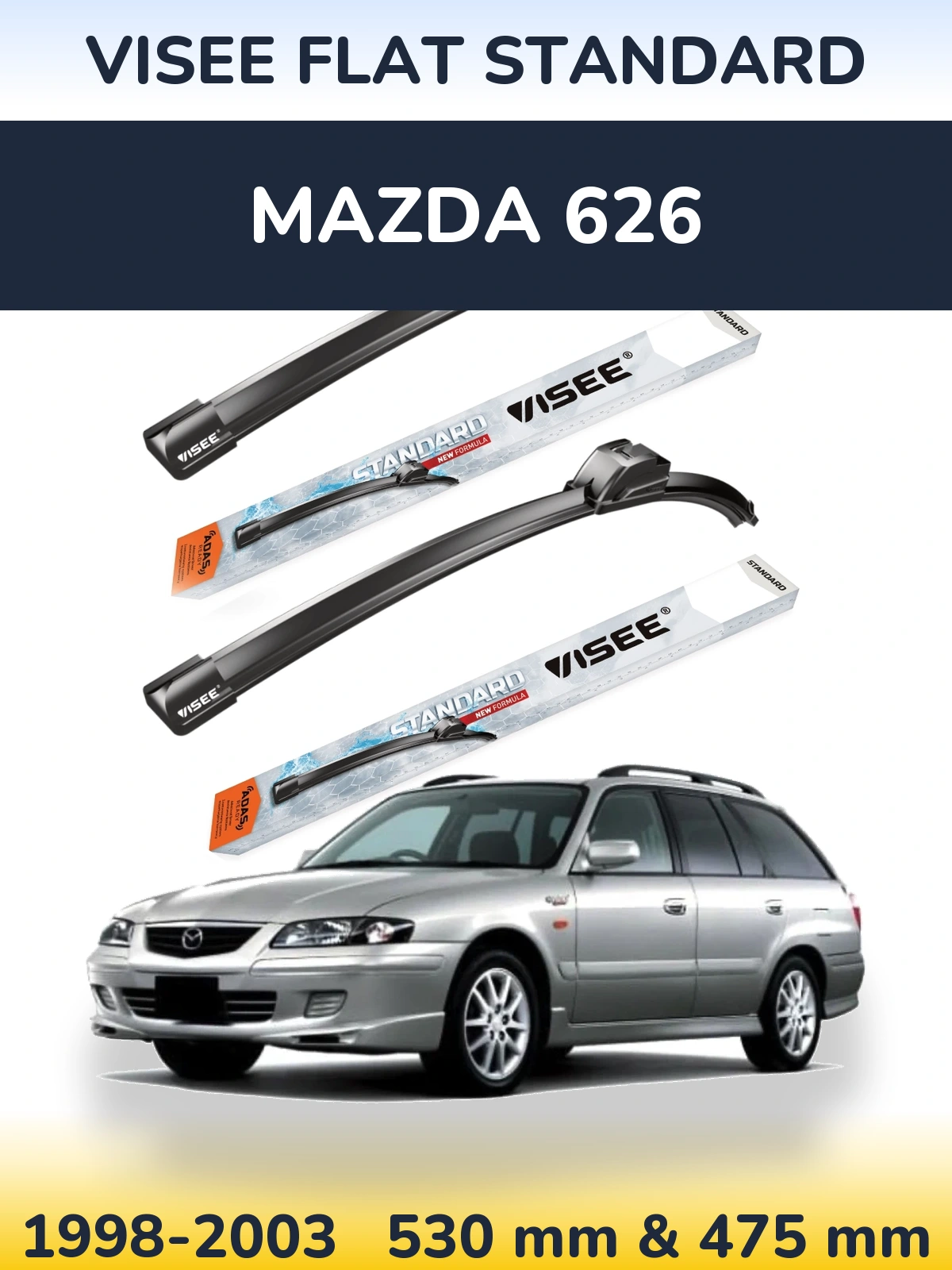 Torkarblad VISEE FLAT STANDARD för Mazda 626