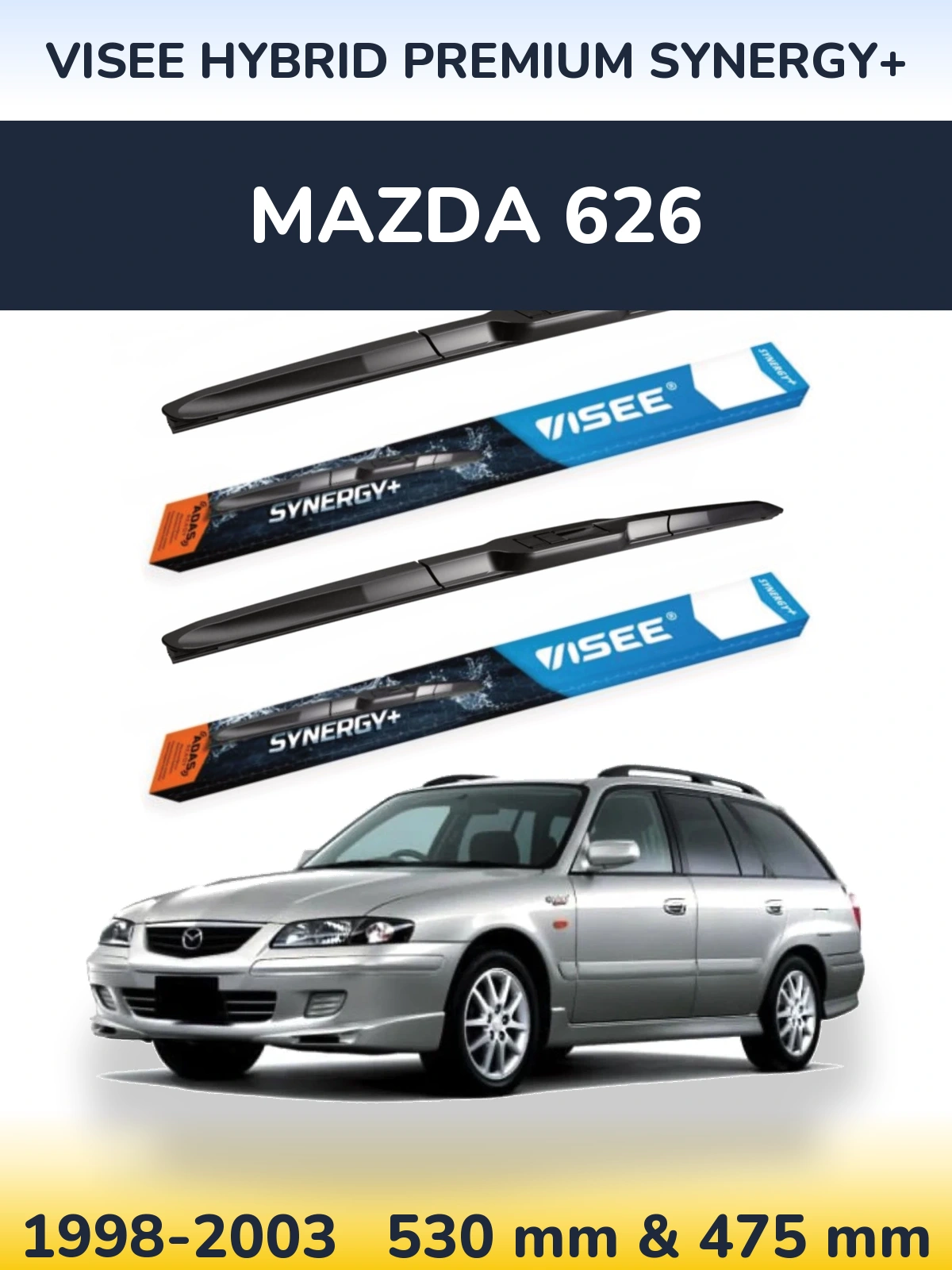 Torkarblad VISEE HYBRID PREMIUM SYNERGY+ för Mazda 626