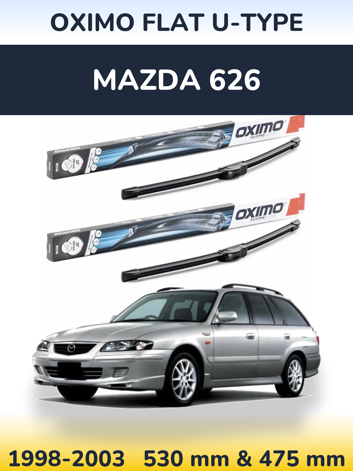 Torkarblad Oximo Flat U-type för Mazda 626