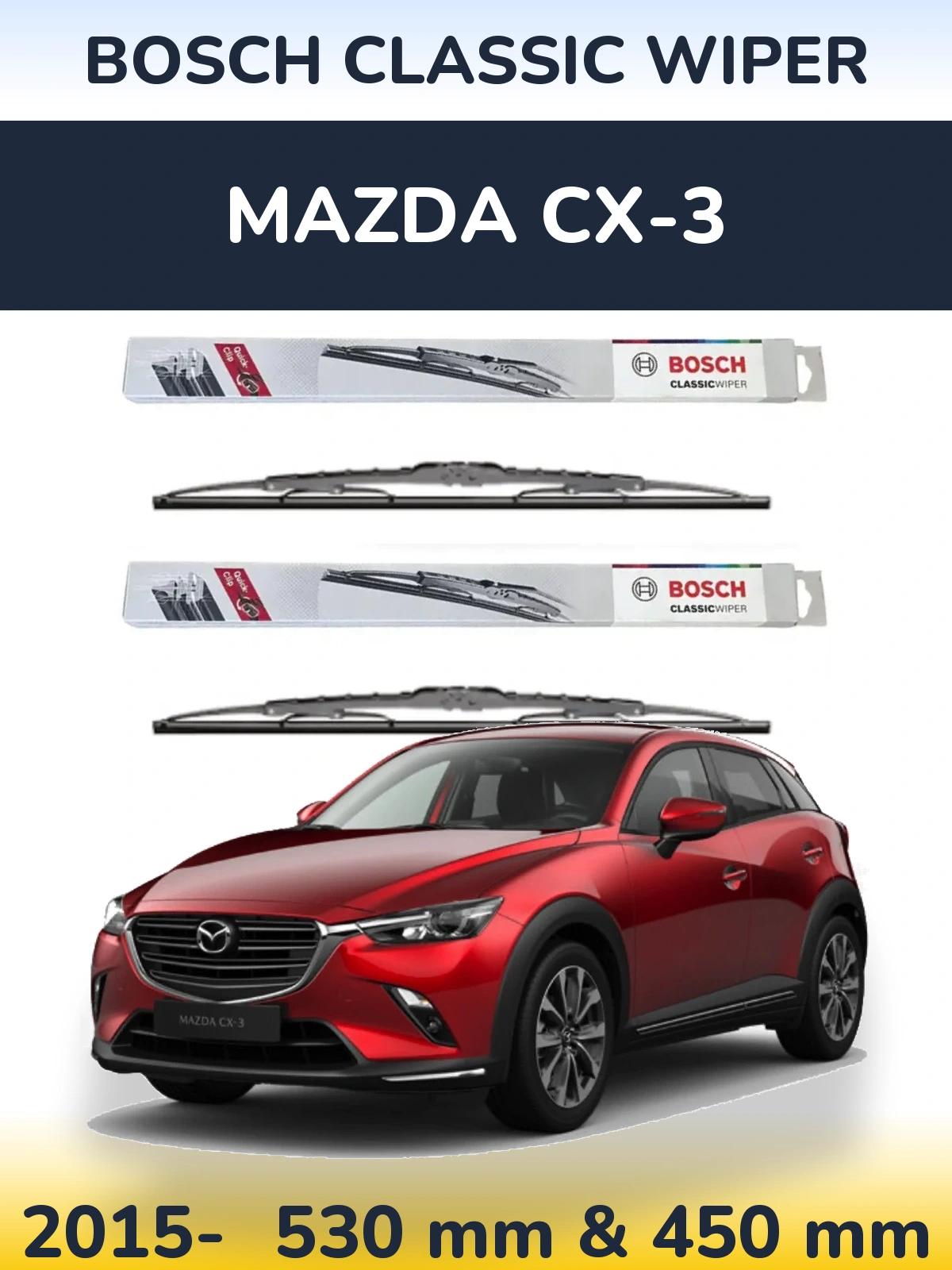 Torkarblad BOSCH Classic Wiper för Mazda CX-3
