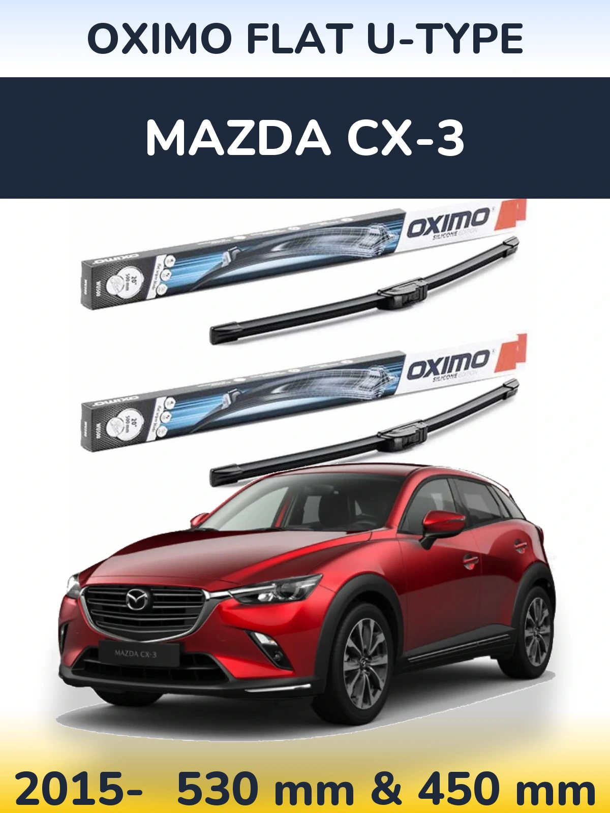 Torkarblad Oximo Flat U-type för Mazda CX-3