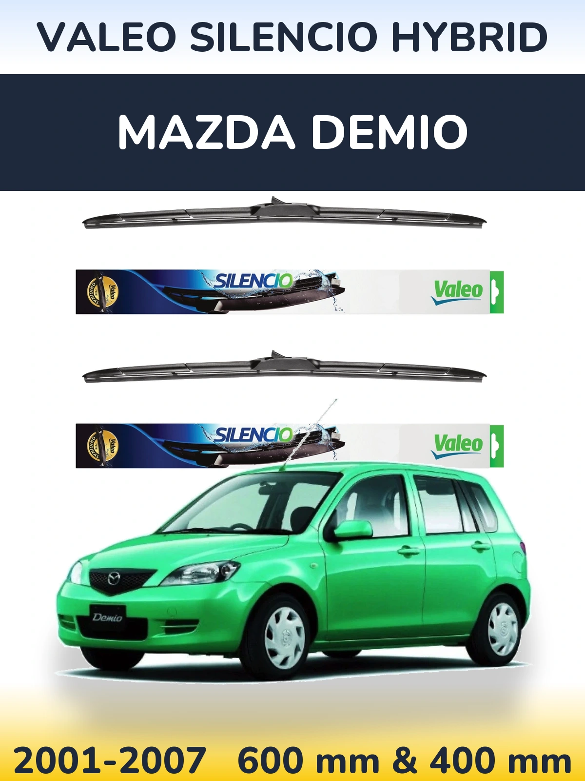 Torkarblad Valeo Silencio Hybrid för Mazda Demio