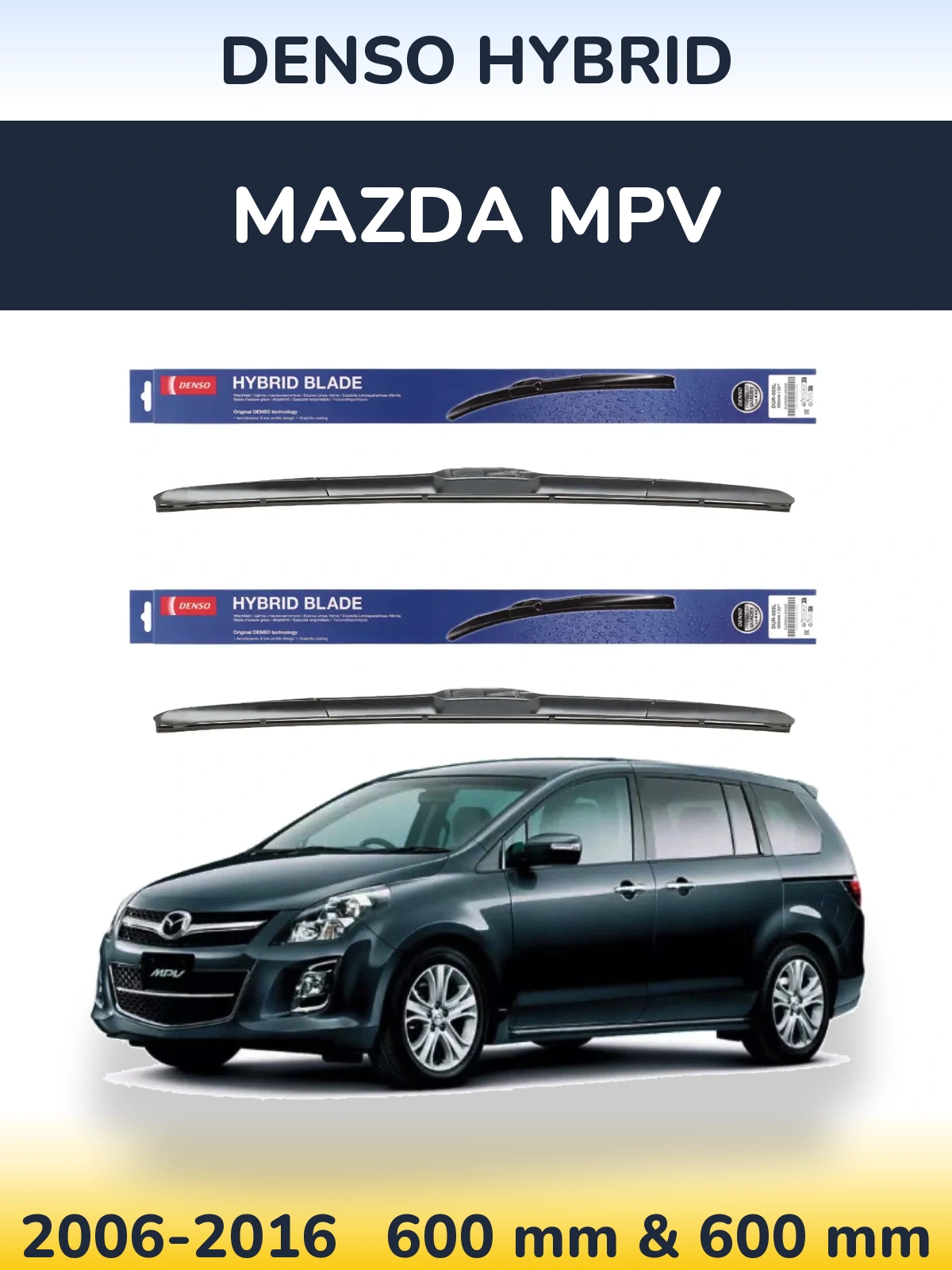 Torkarblad Denso Hybrid för Mazda MPV