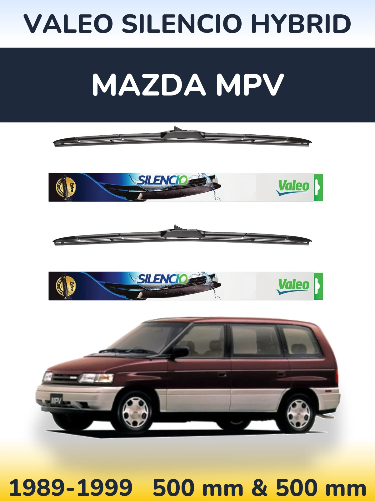 Torkarblad Valeo Silencio Hybrid för Mazda MPV