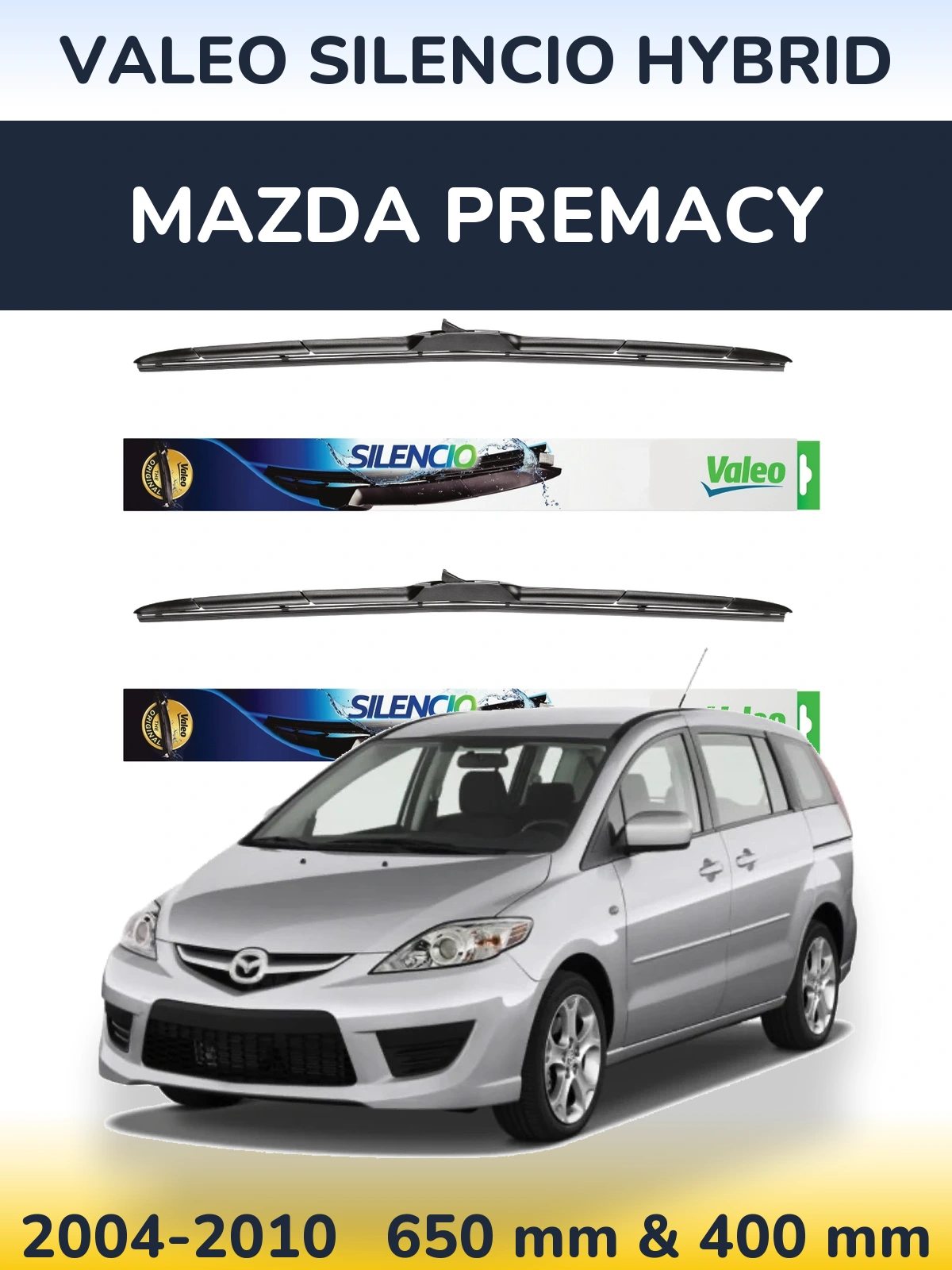 Torkarblad Valeo Silencio Hybrid för Mazda Premacy