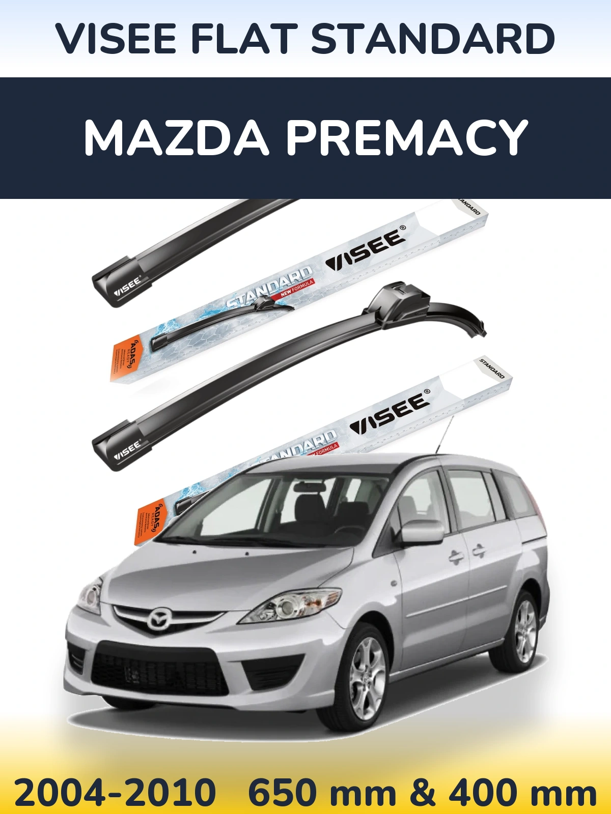 Torkarblad VISEE FLAT STANDARD för Mazda Premacy