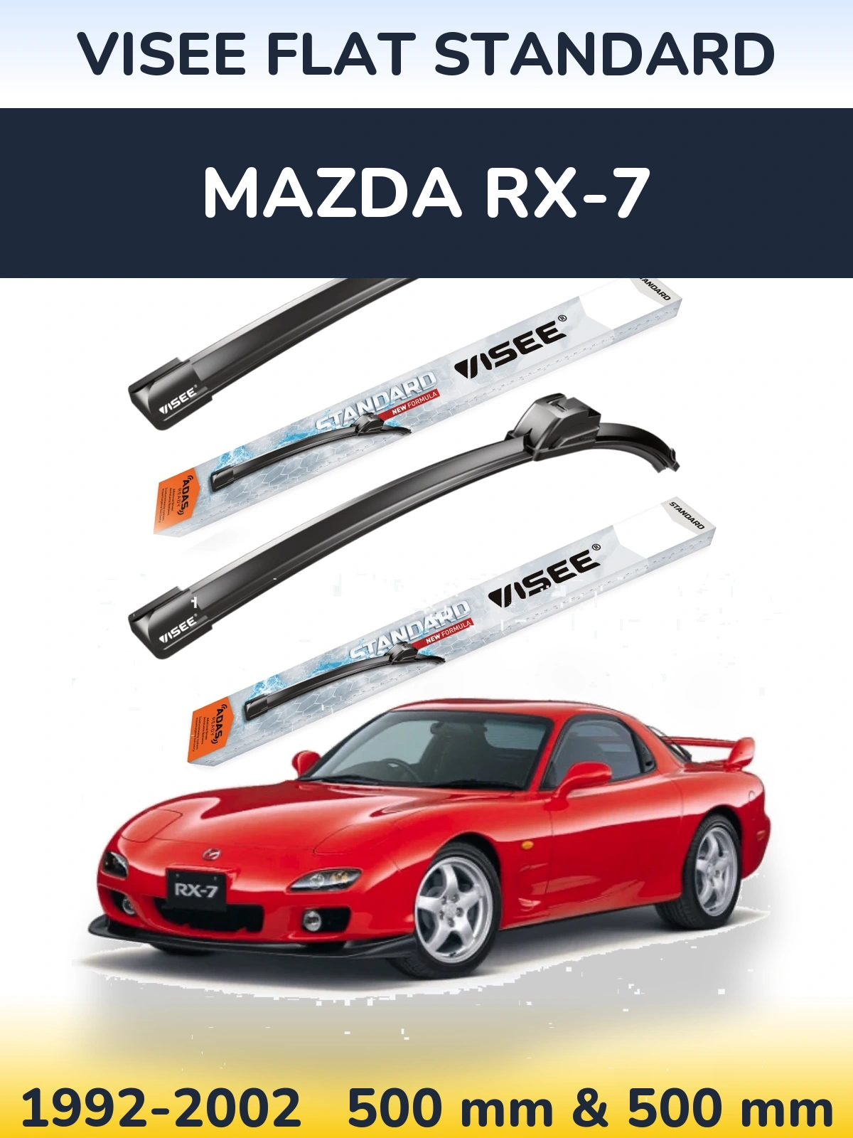 Torkarblad VISEE FLAT STANDARD för Mazda RX-7