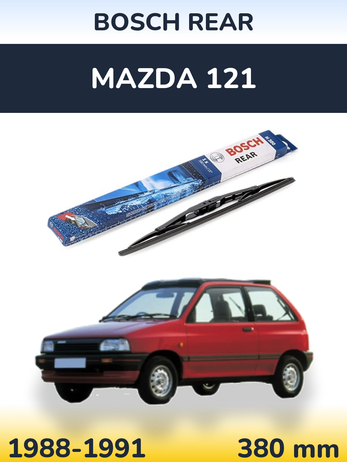 Torkarblad BOSCH Rear för Mazda 121
