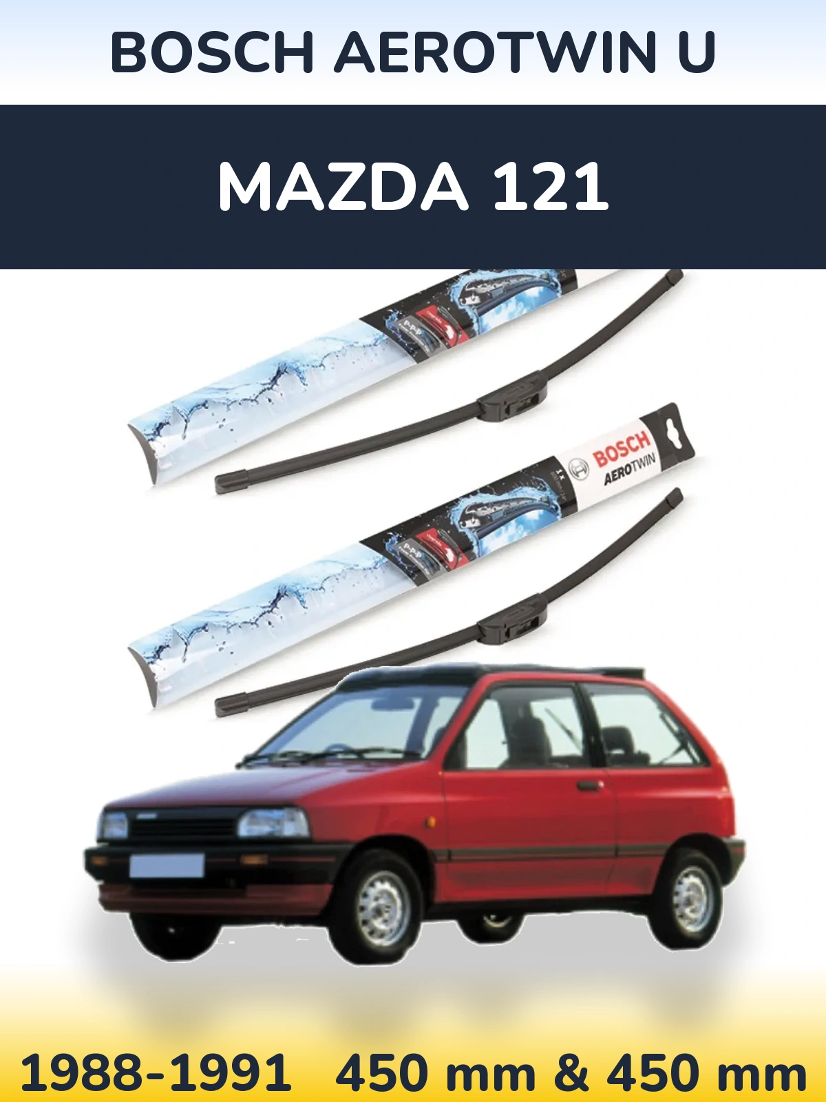 Torkarblad BOSCH AeroTwin U för Mazda 121