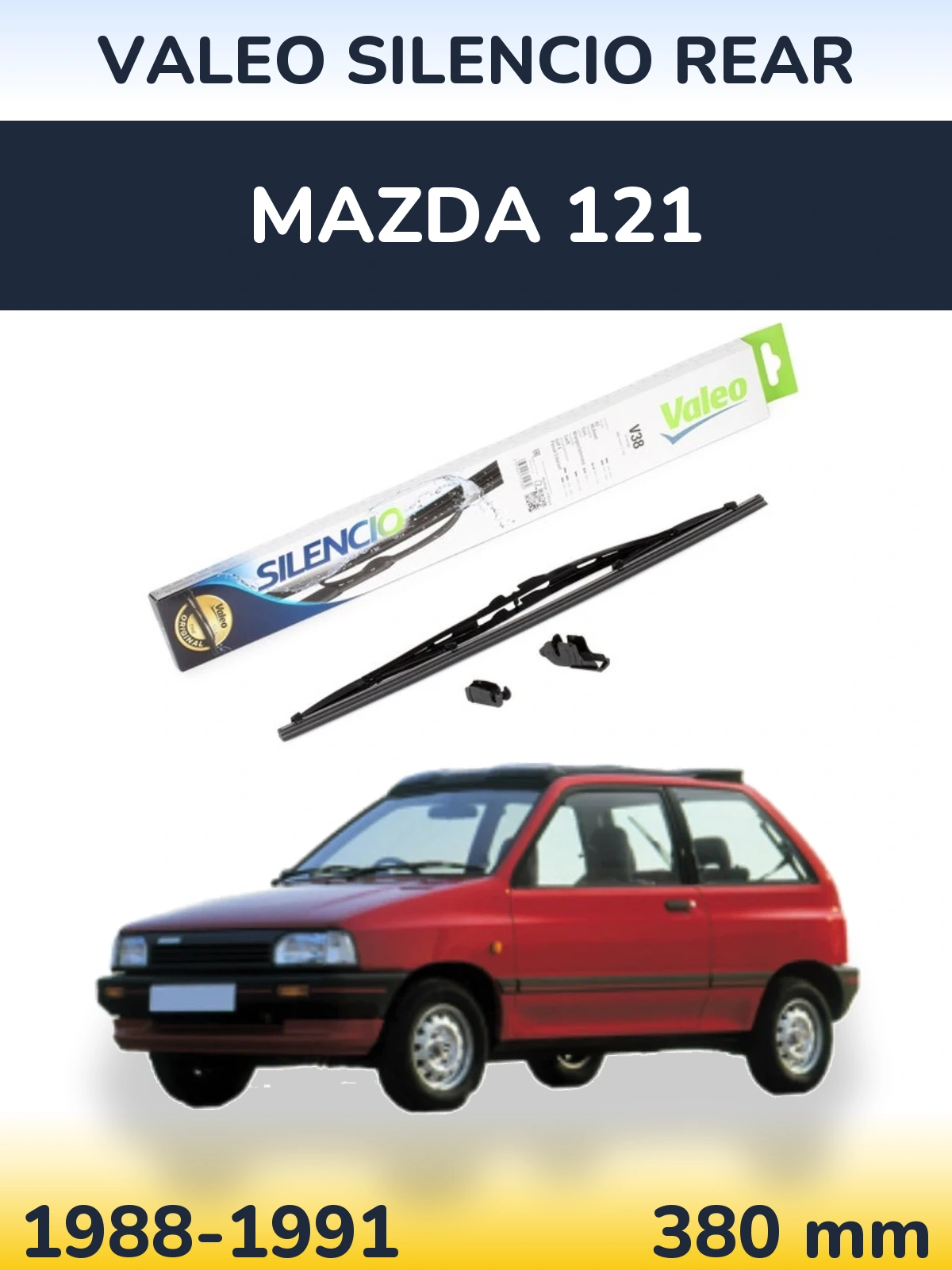Torkarblad Valeo Silencio Rear för Mazda 121
