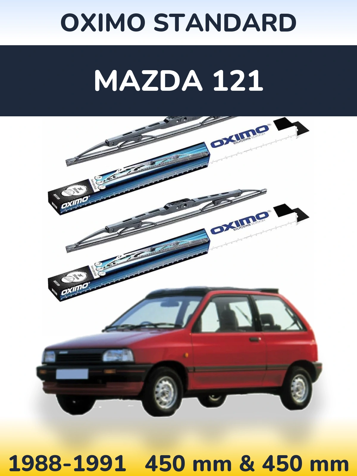 Torkarblad Oximo Standard för Mazda 121