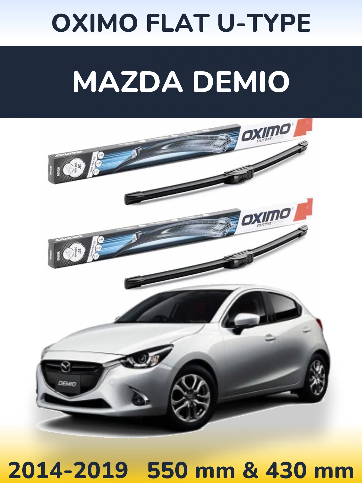 Torkarblad Oximo Flat U-type för Mazda Demio