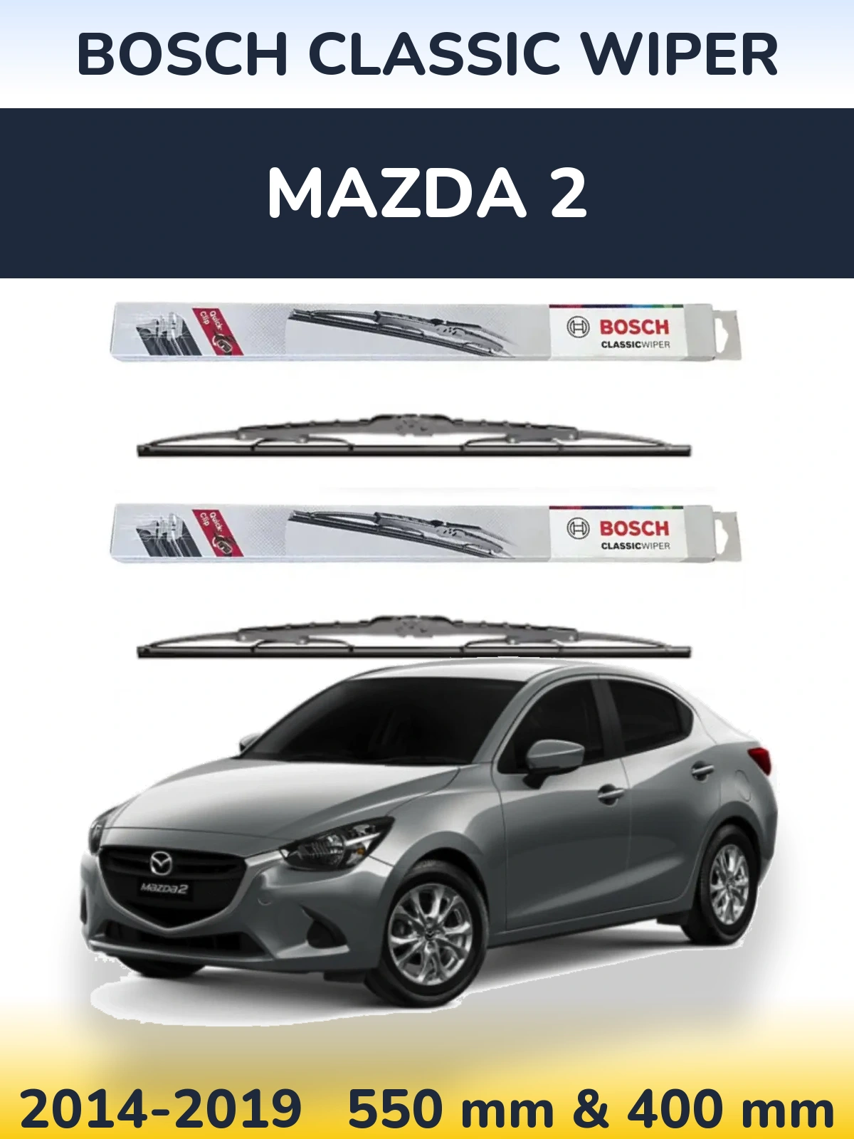 Torkarblad BOSCH Classic Wiper för Mazda 2