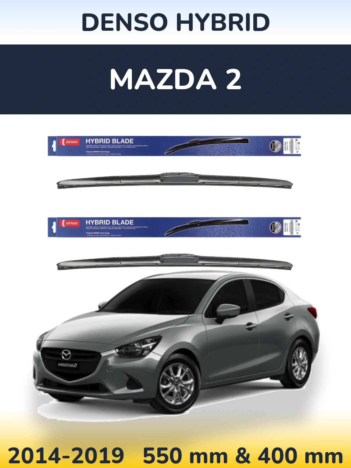 Torkarblad Denso Hybrid för Mazda 2