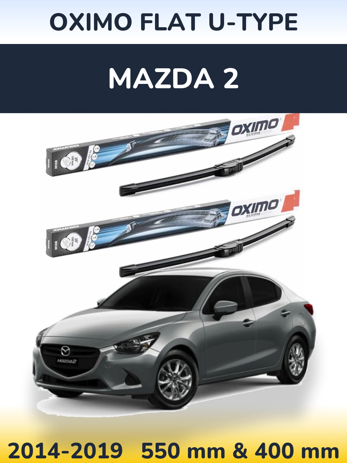 Torkarblad Oximo Flat U-type för Mazda 2