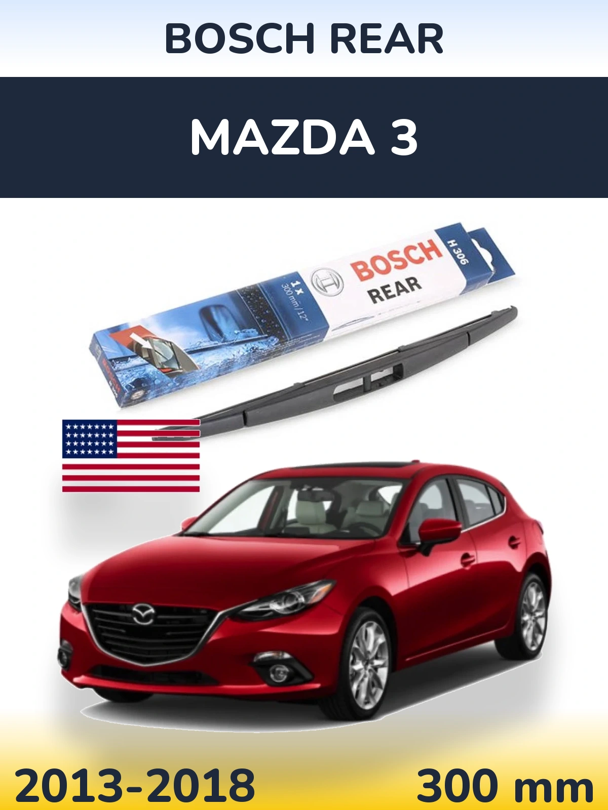 Torkarblad BOSCH Rear för Mazda 3