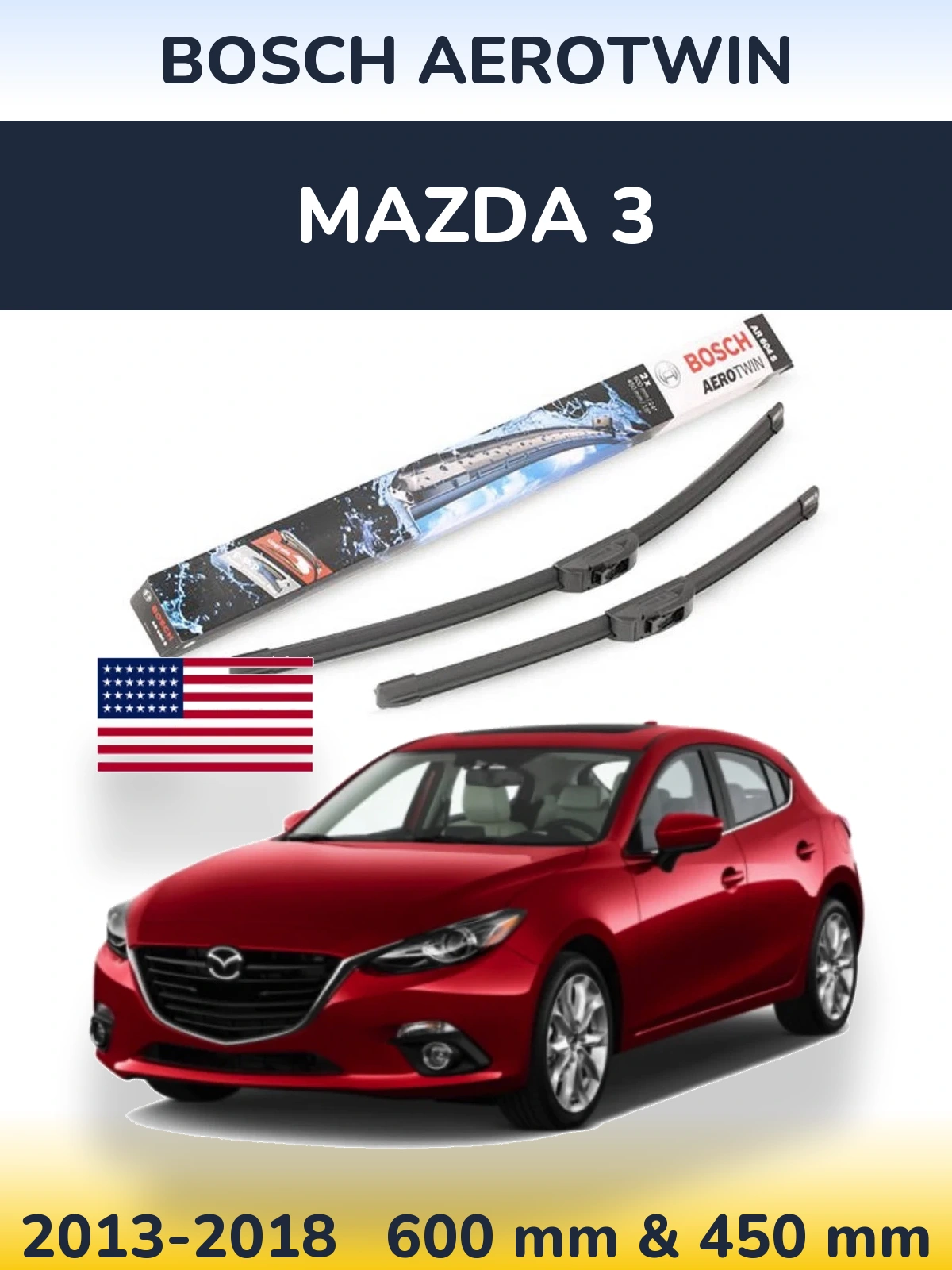 Torkarblad BOSCH AeroTwin för Mazda 3
