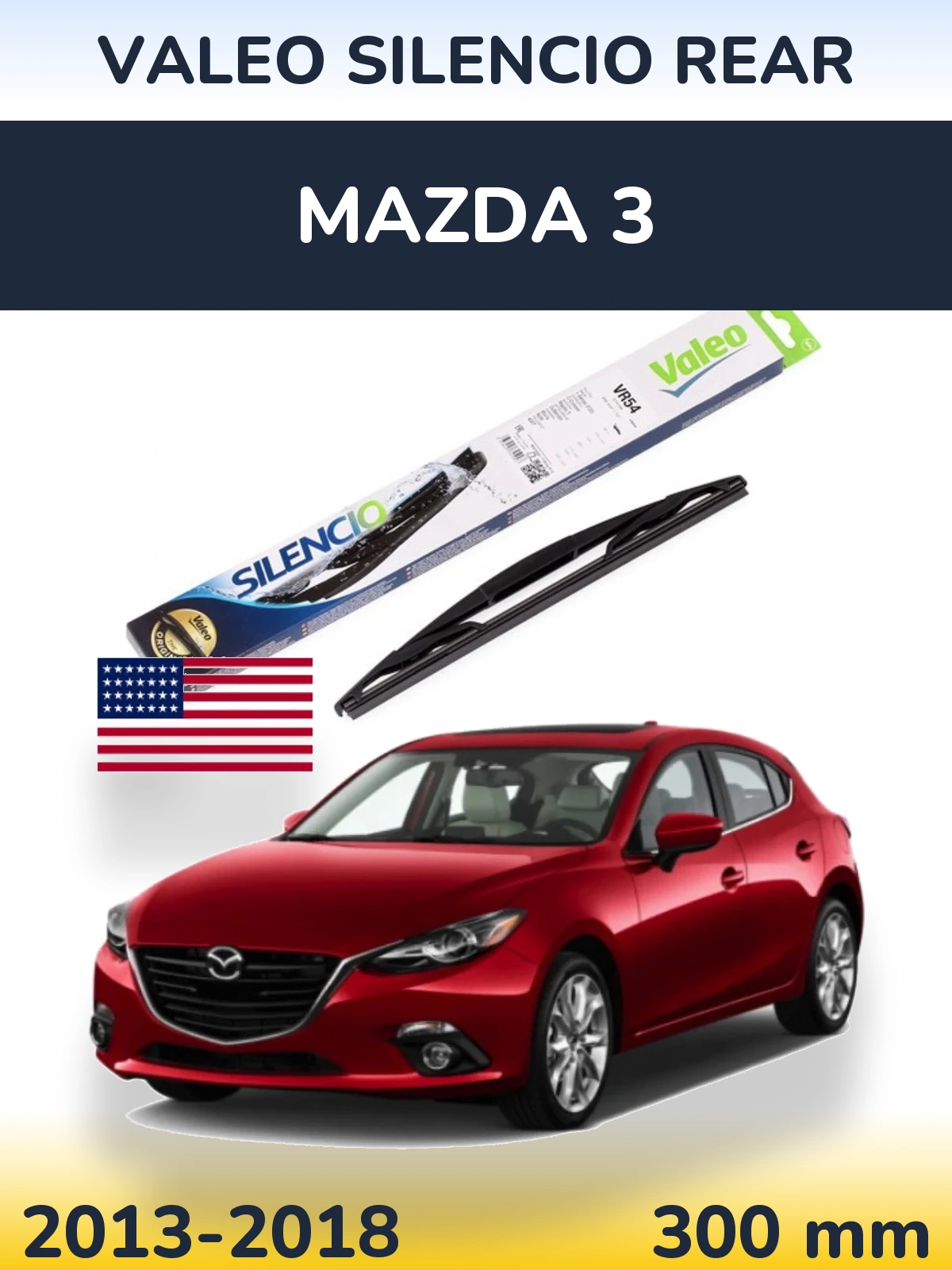 Torkarblad Valeo Silencio Rear för Mazda 3