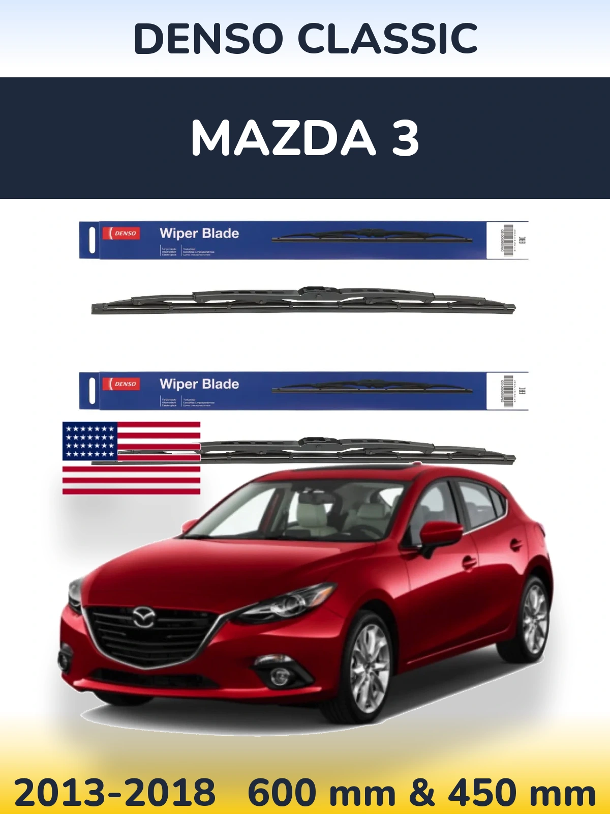Torkarblad Denso Classic för Mazda 3