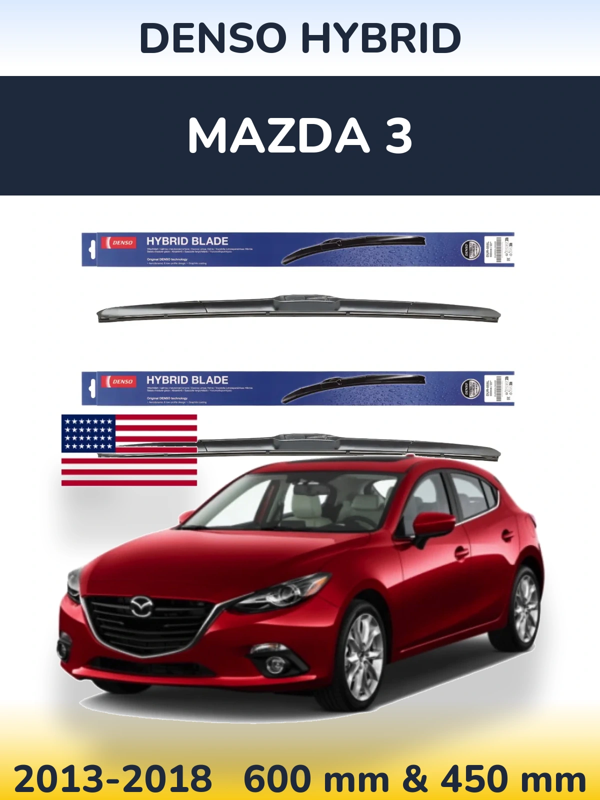 Torkarblad Denso Hybrid för Mazda 3