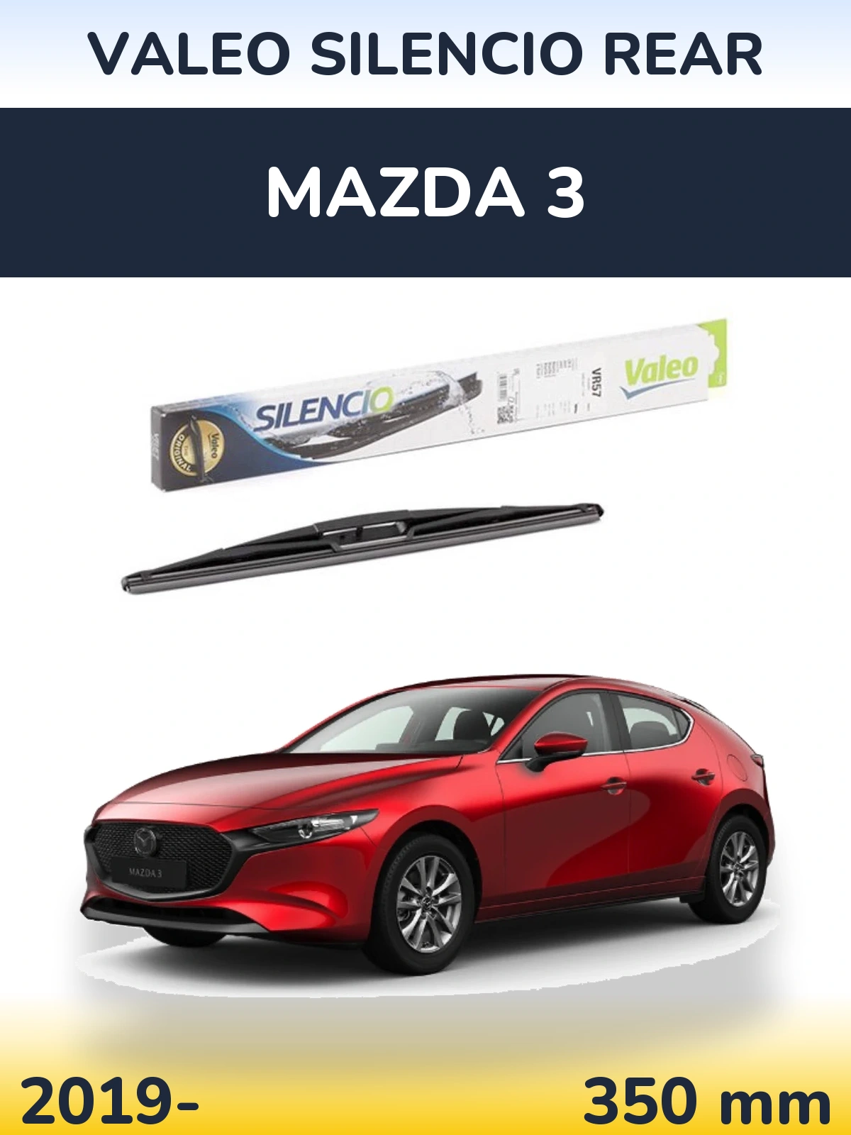 Torkarblad Valeo Silencio Rear för Mazda 3