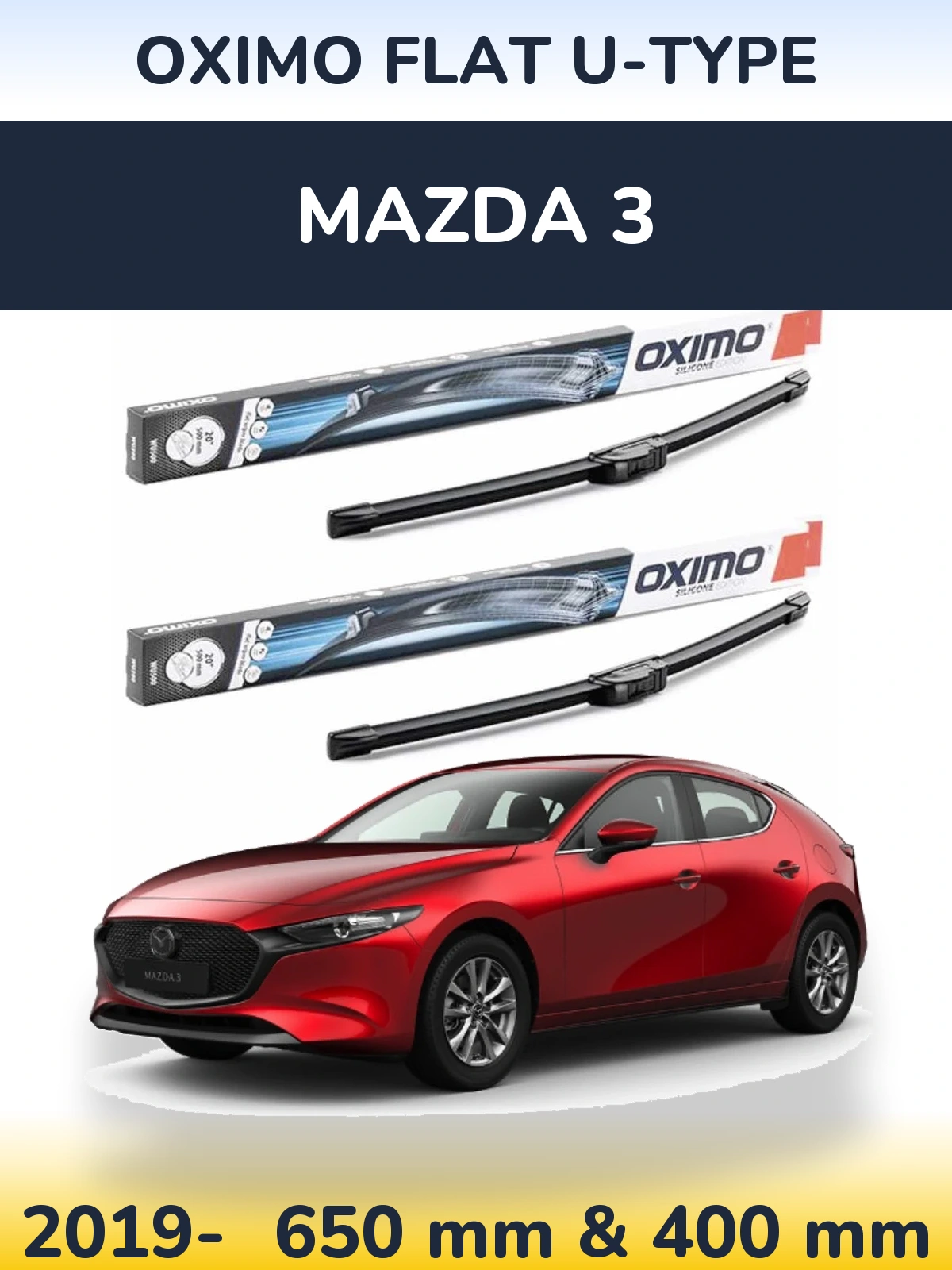 Torkarblad Oximo Flat U-type för Mazda 3