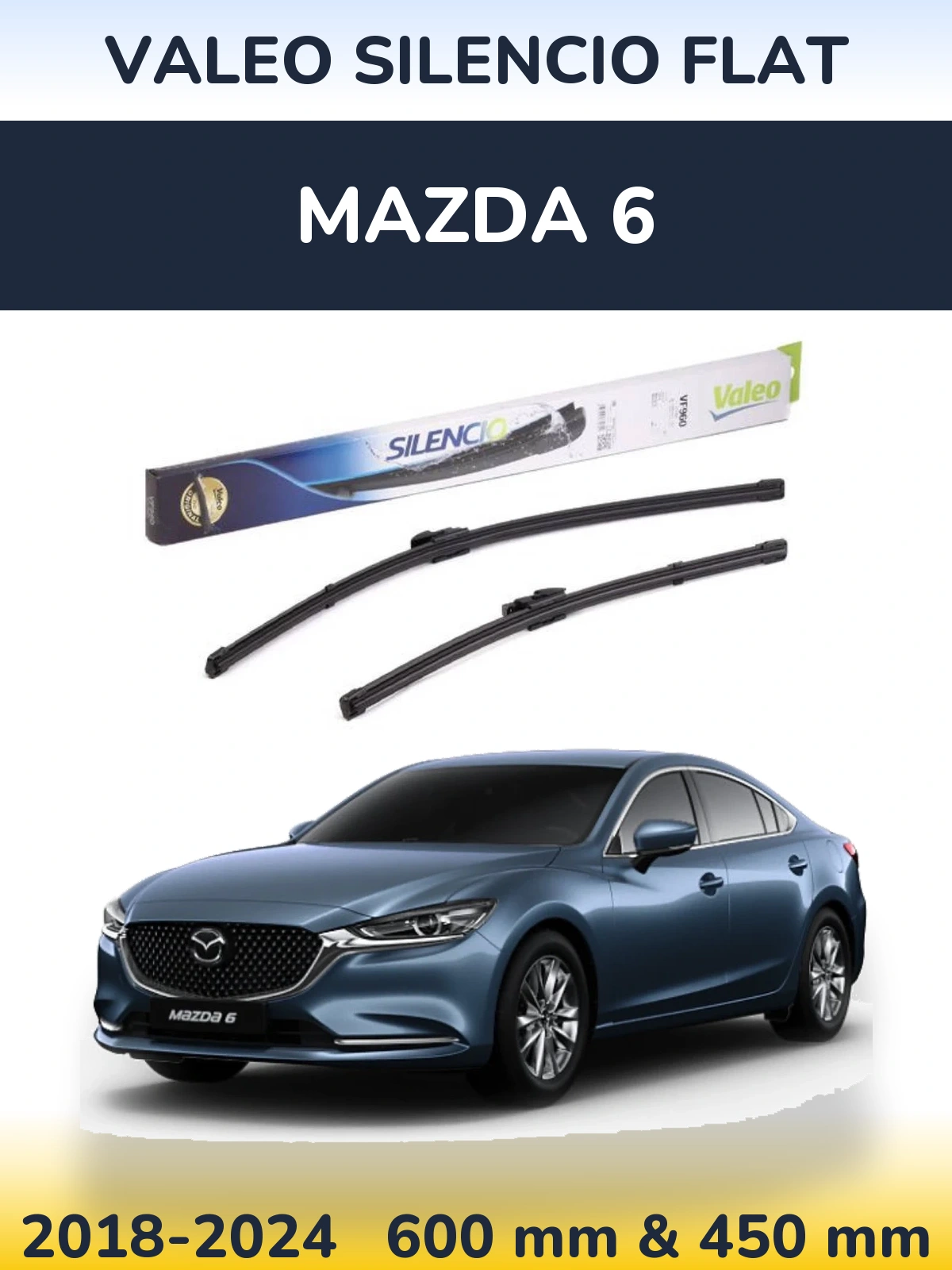 Torkarblad Valeo Silencio Flat för Mazda 6
