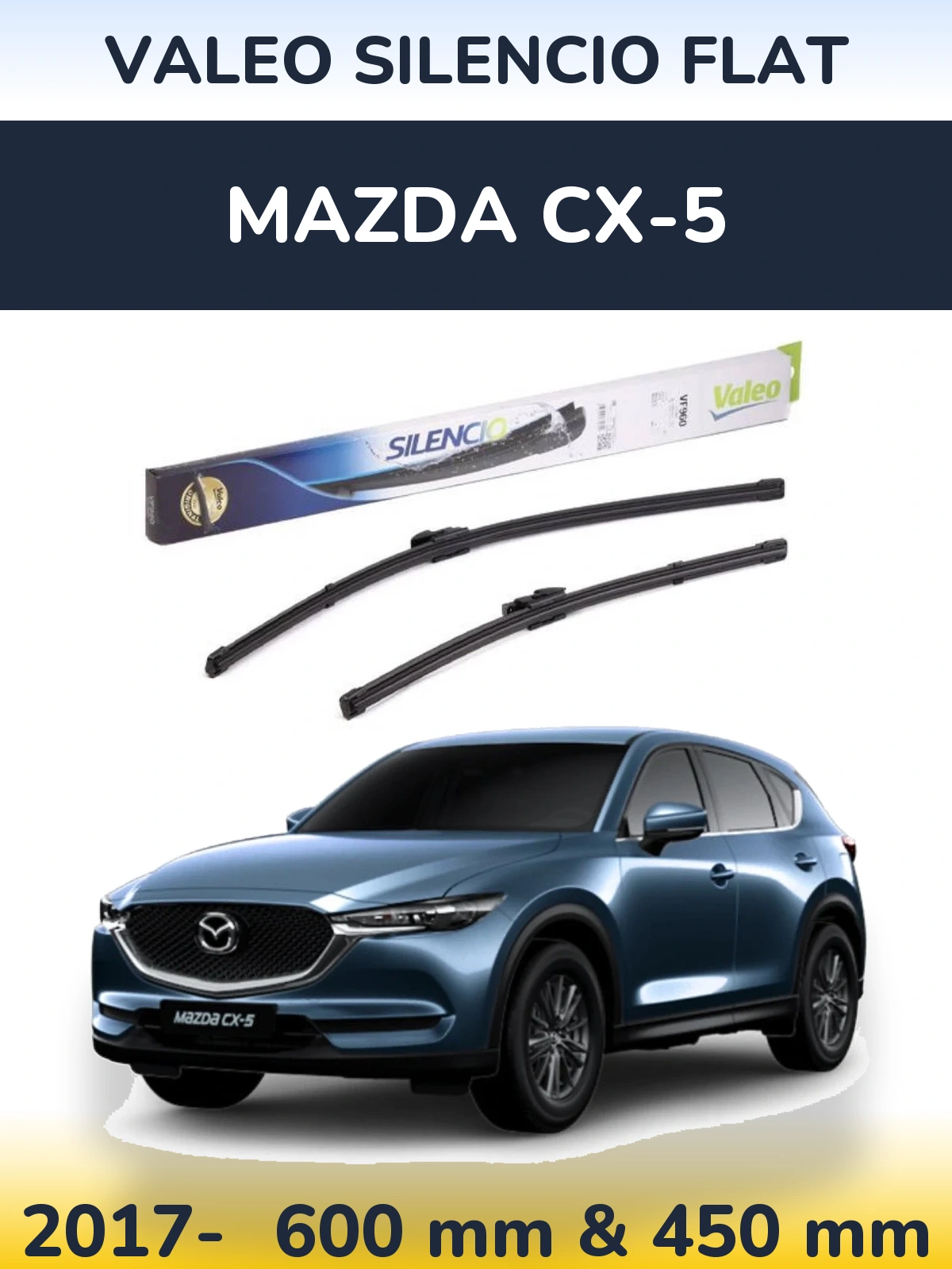 Torkarblad Valeo Silencio Flat för Mazda CX-5