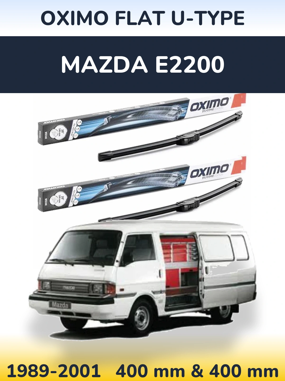 Torkarblad Oximo Flat U-type för Mazda E2200