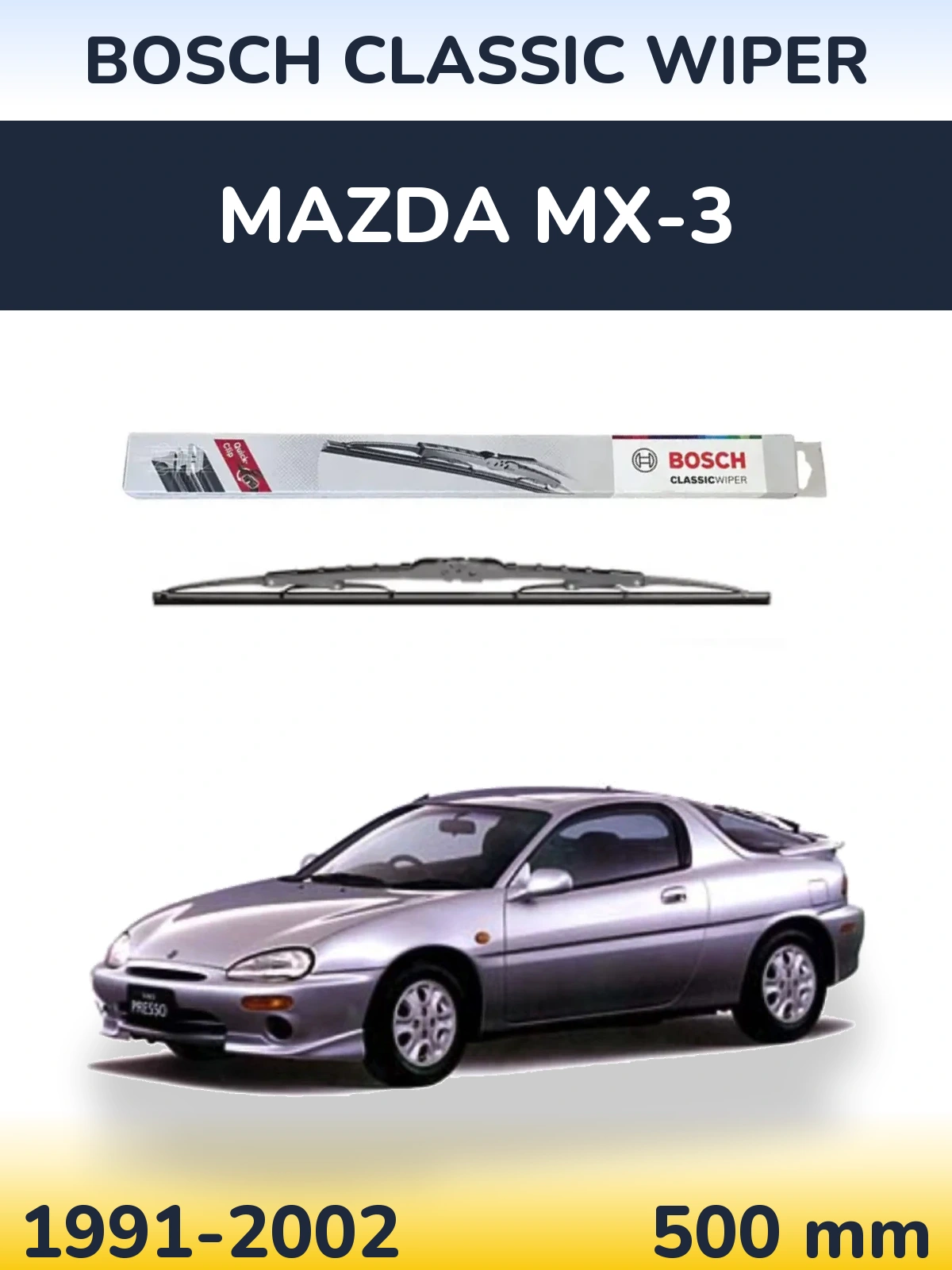 Torkarblad BOSCH Classic Wiper för Mazda MX-3