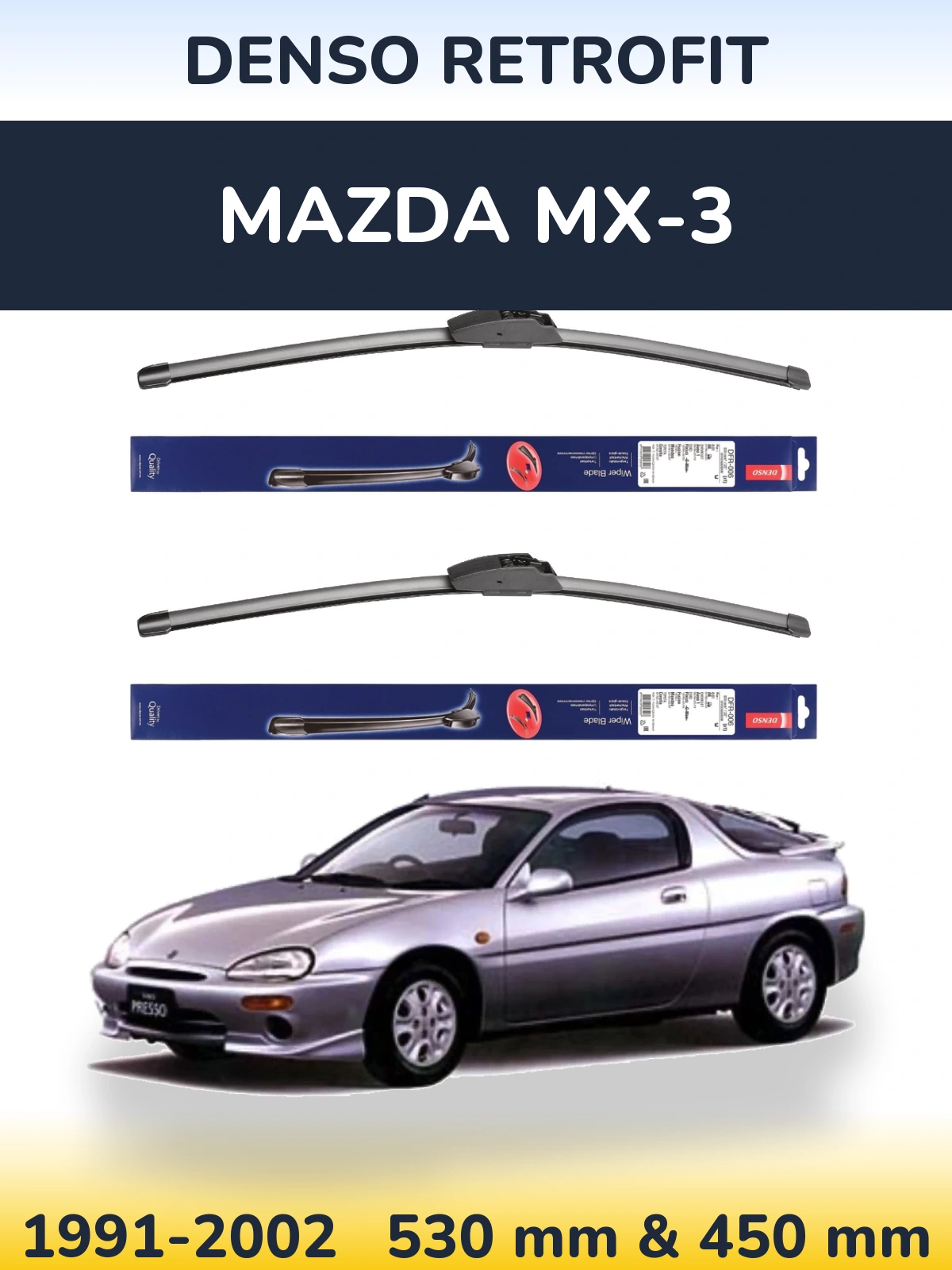 Torkarblad Denso Retrofit för Mazda MX-3
