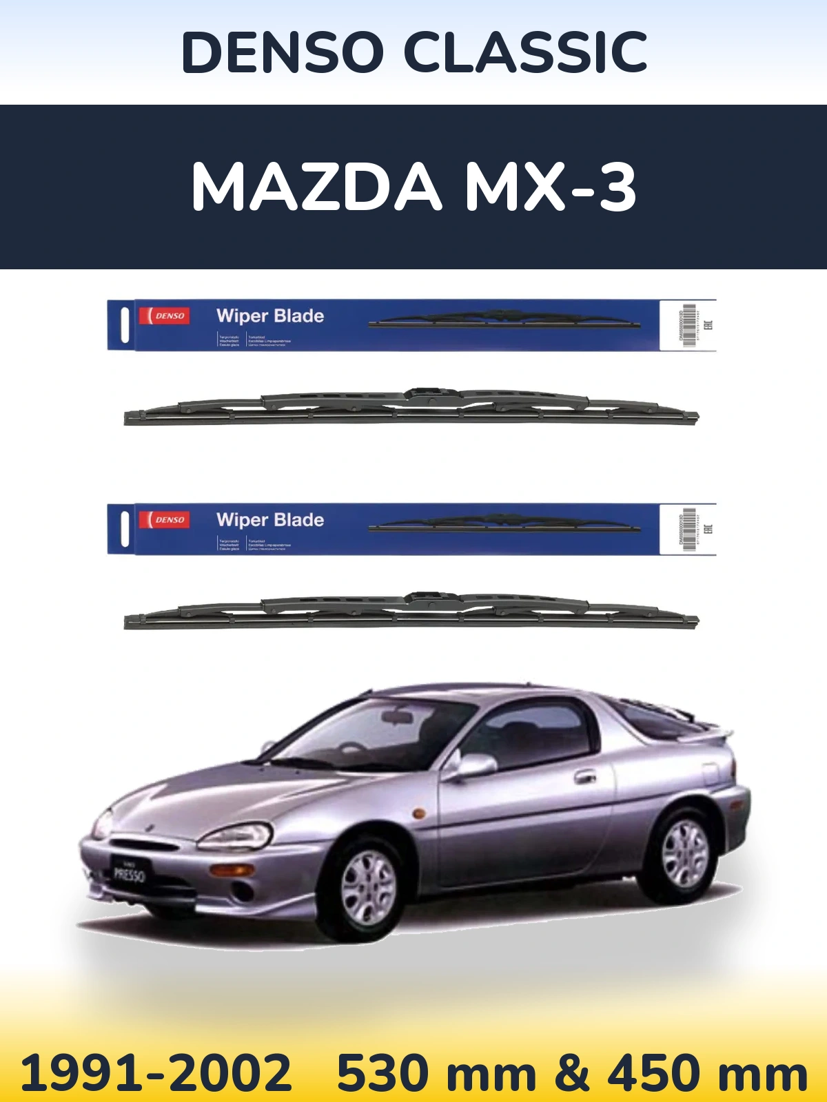 Torkarblad Denso Classic för Mazda MX-3