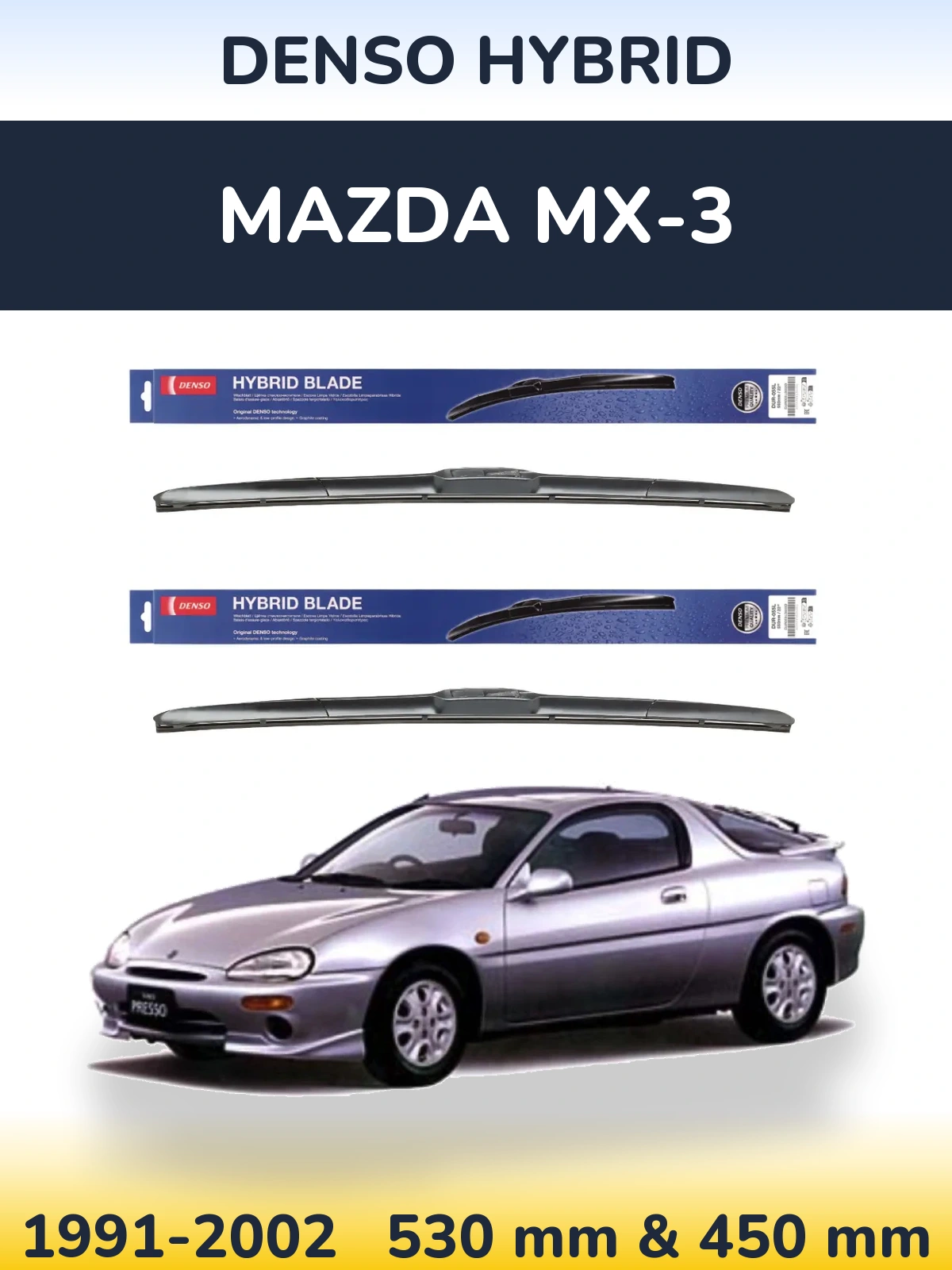 Torkarblad Denso Hybrid för Mazda MX-3