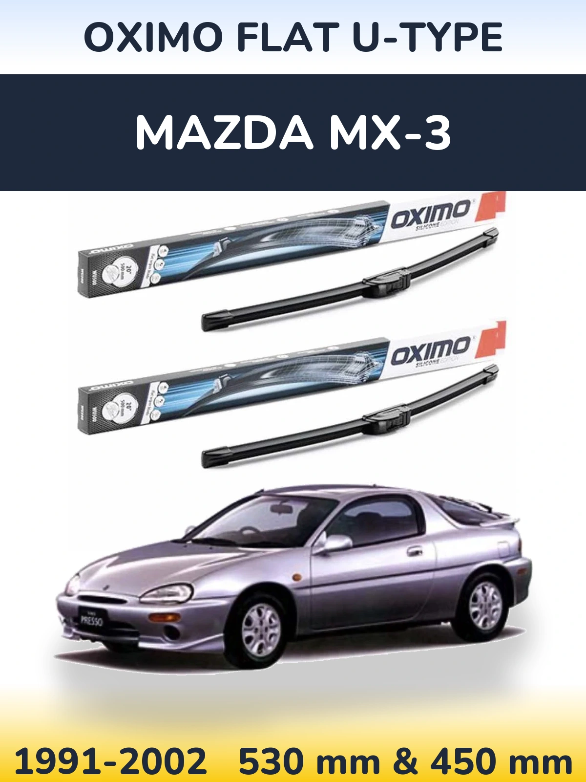 Torkarblad Oximo Flat U-type för Mazda MX-3