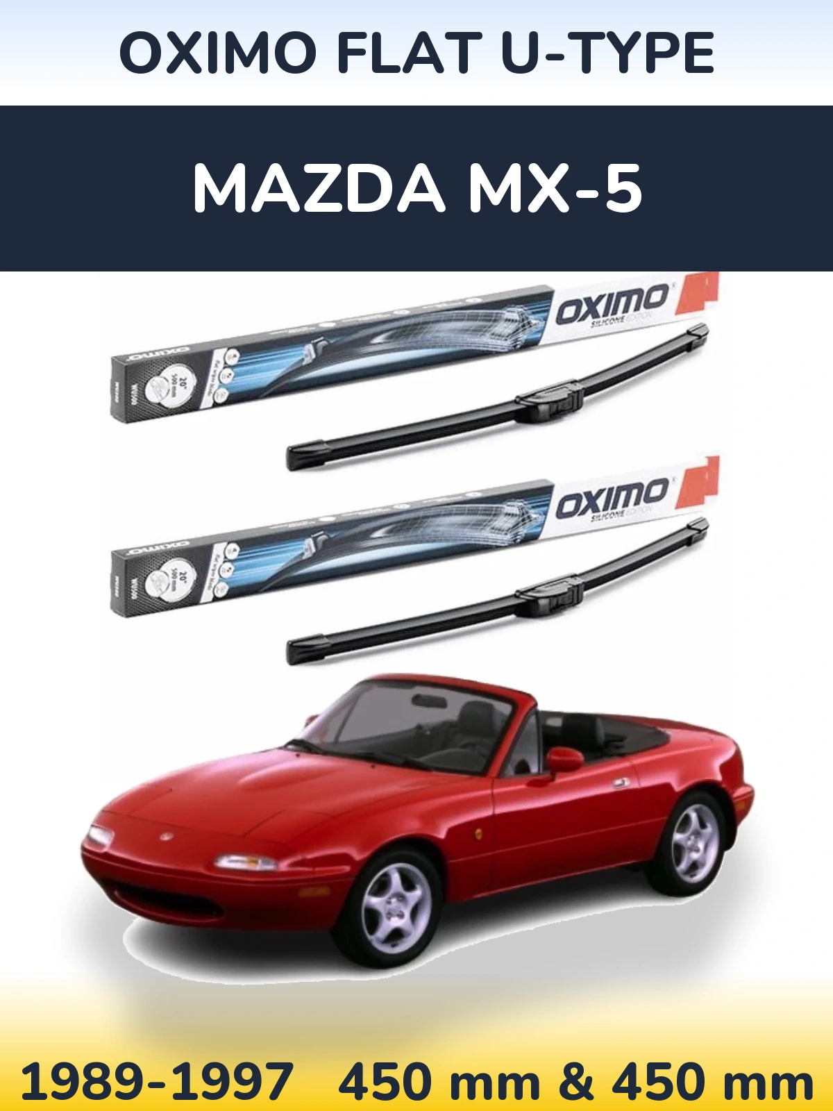 Torkarblad Oximo Flat U-type för Mazda MX-5