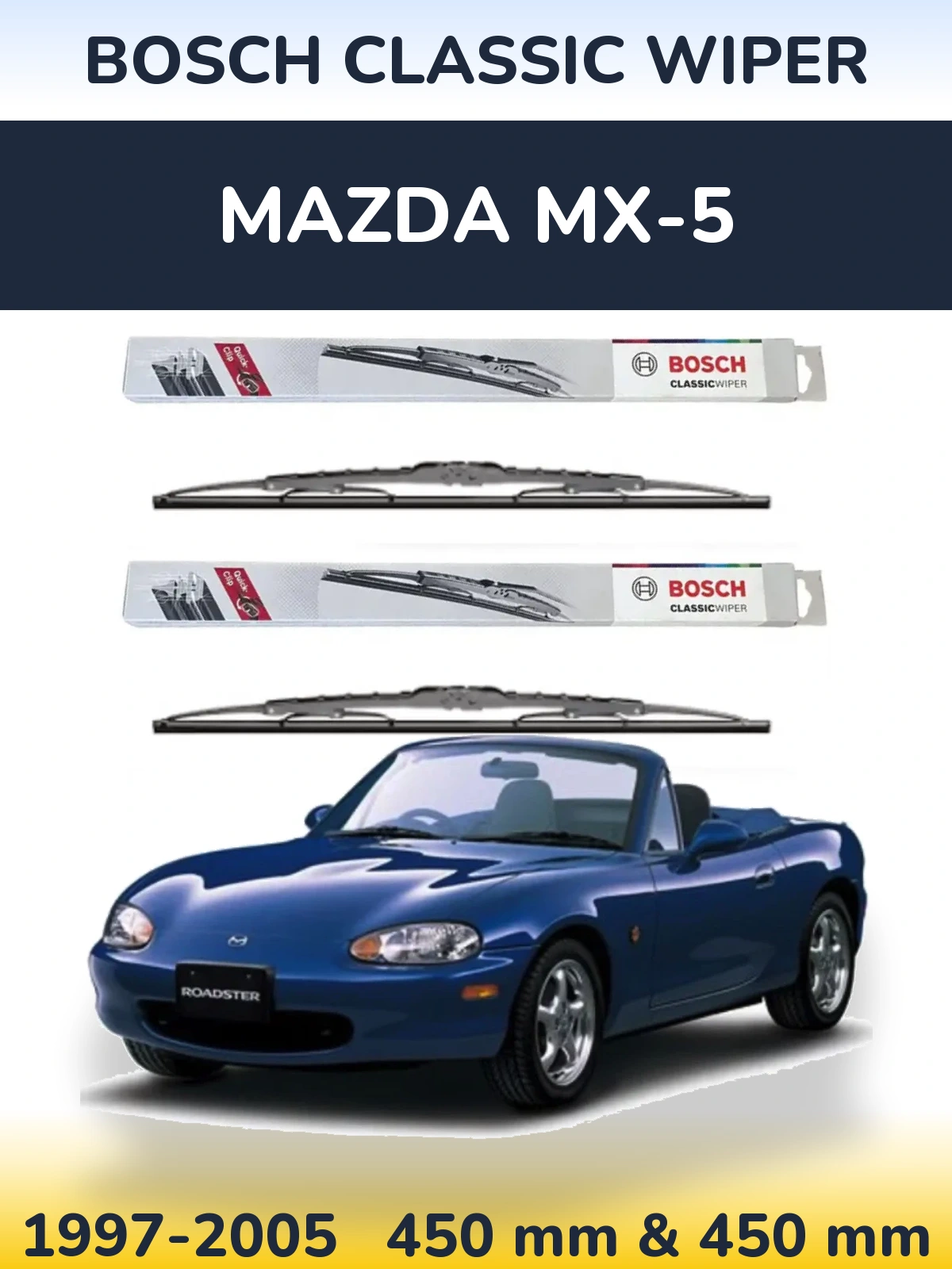 Torkarblad BOSCH Classic Wiper för Mazda MX-5